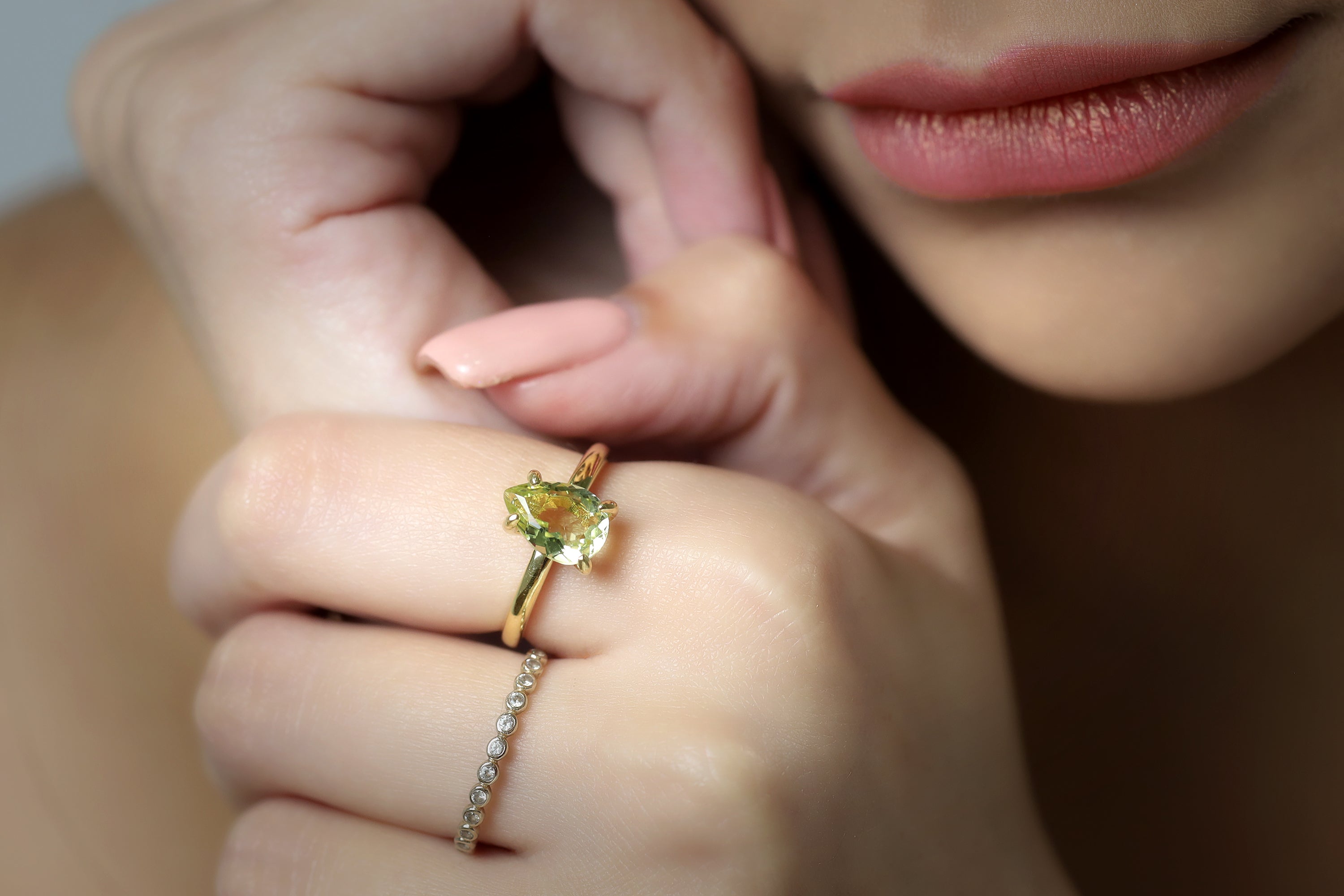 Lemon Quartz Jewelry in 14k Gold-filled Band Rings Anemone Unique