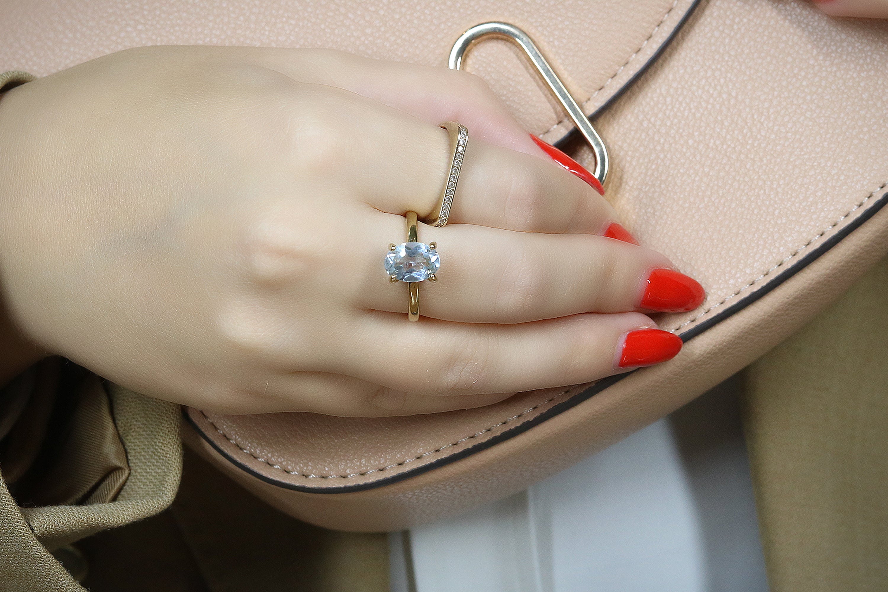 Lustrous Gold Filled Oval Topaz Ring Rings Anemone Unique
