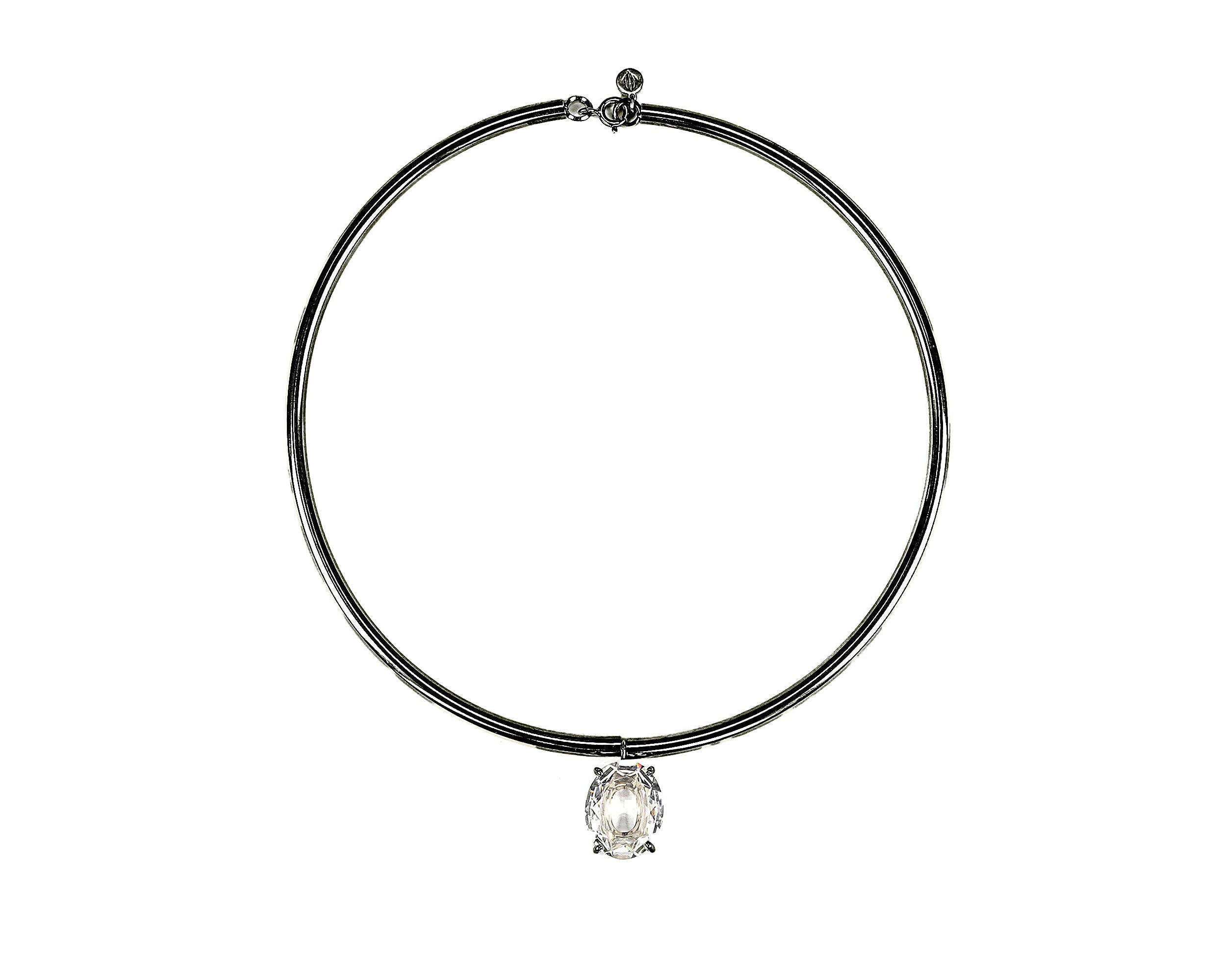 Crystal Quartz Oval Gold Tribal Necklace necklaces Anemone Jewelry