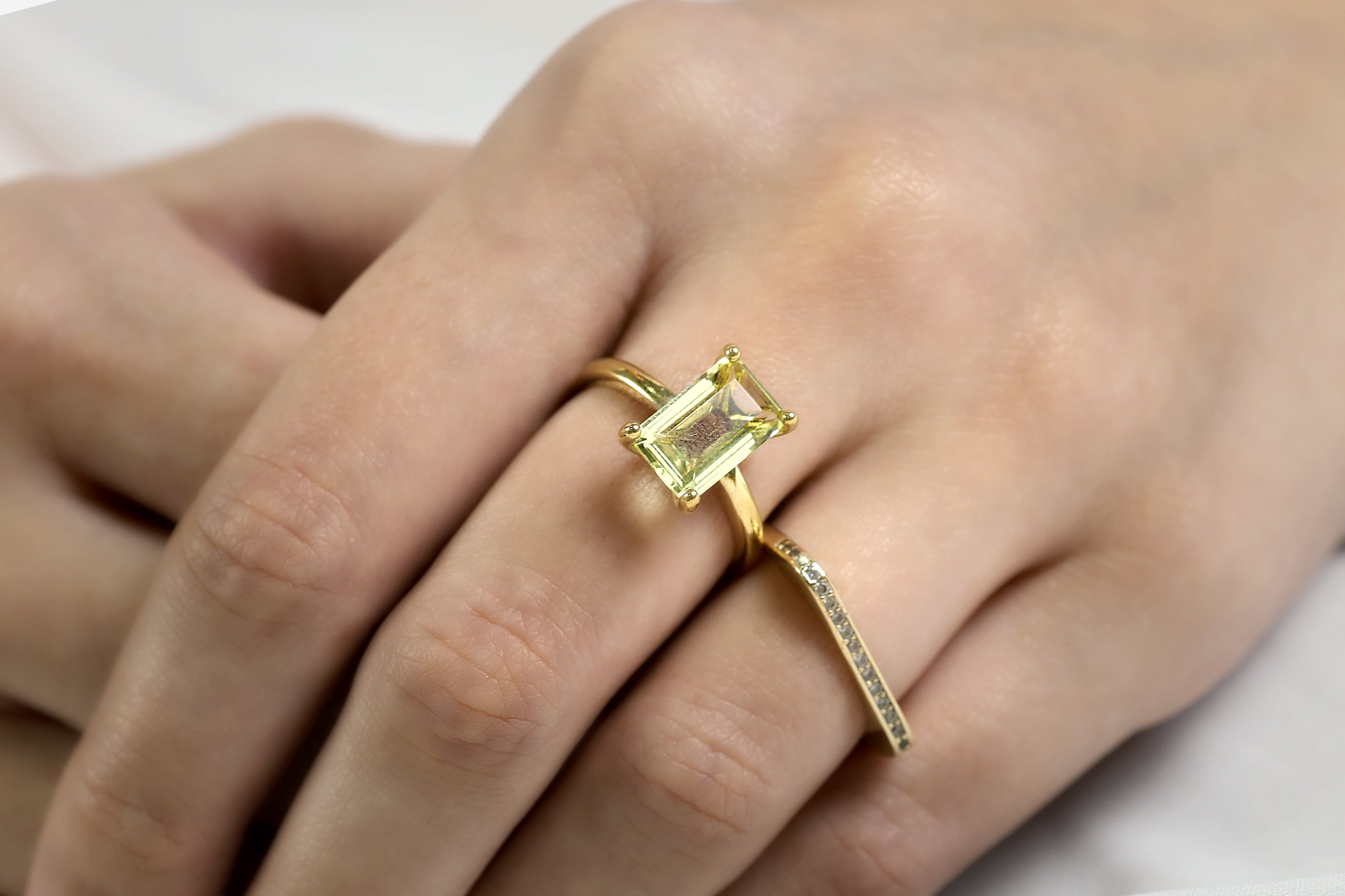 Lemon Quartz Ring in 925 Sterling Silver Rings Anemone Unique