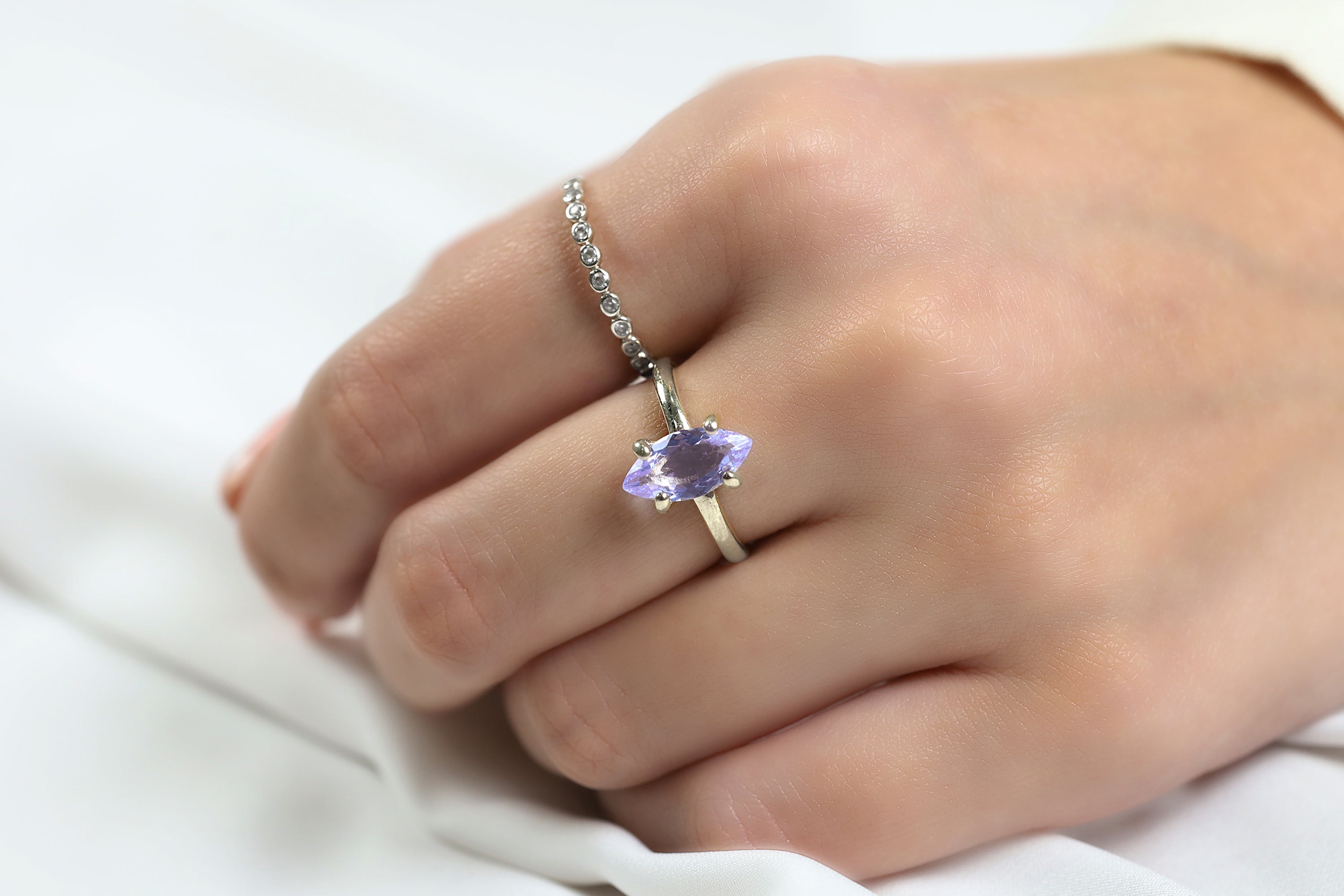 Tanzanite Marquise 14k Gold Ring Rings Anemone Unique