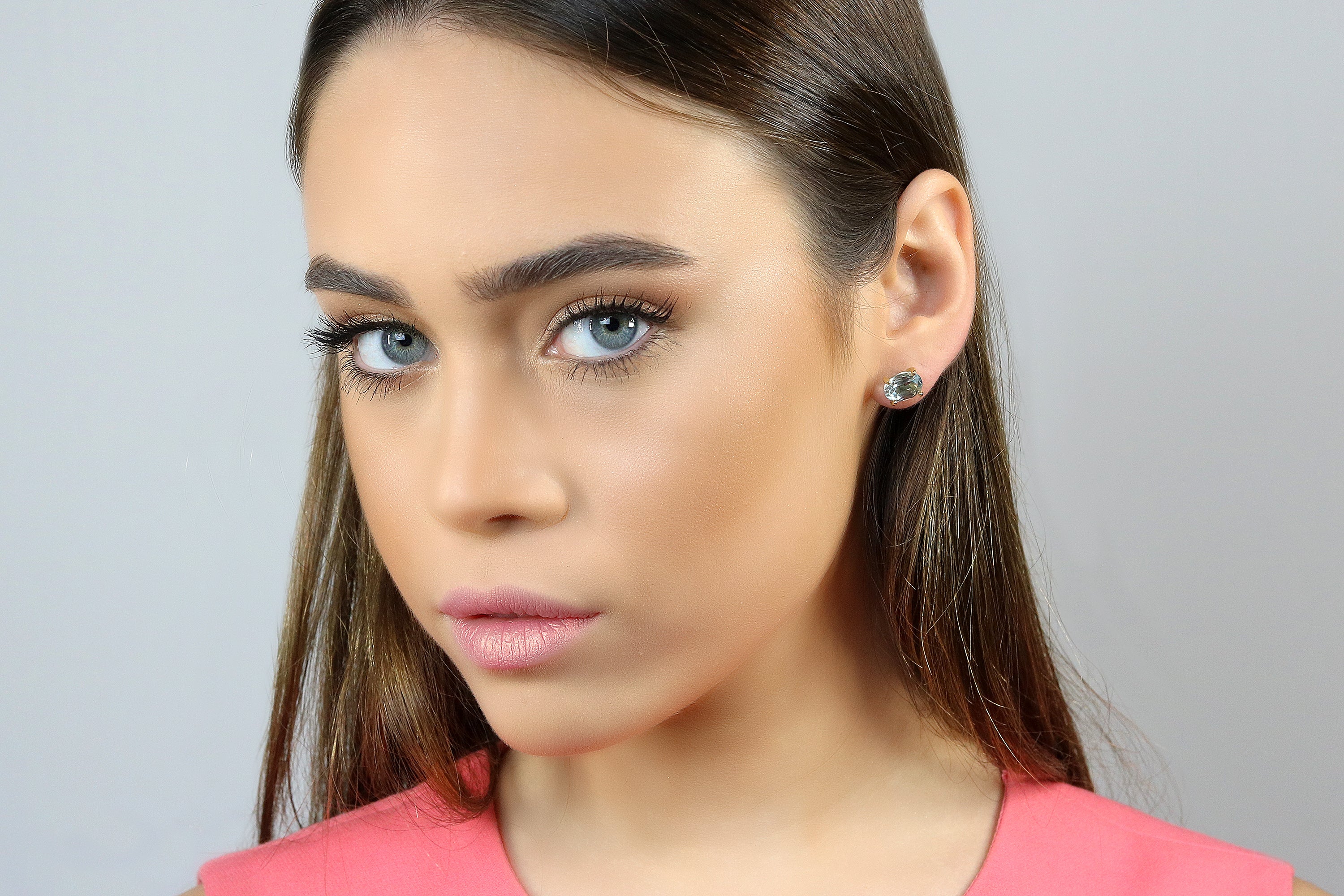 Delicate Topaz Stud Gold Earrings Earrings Anemone Unique