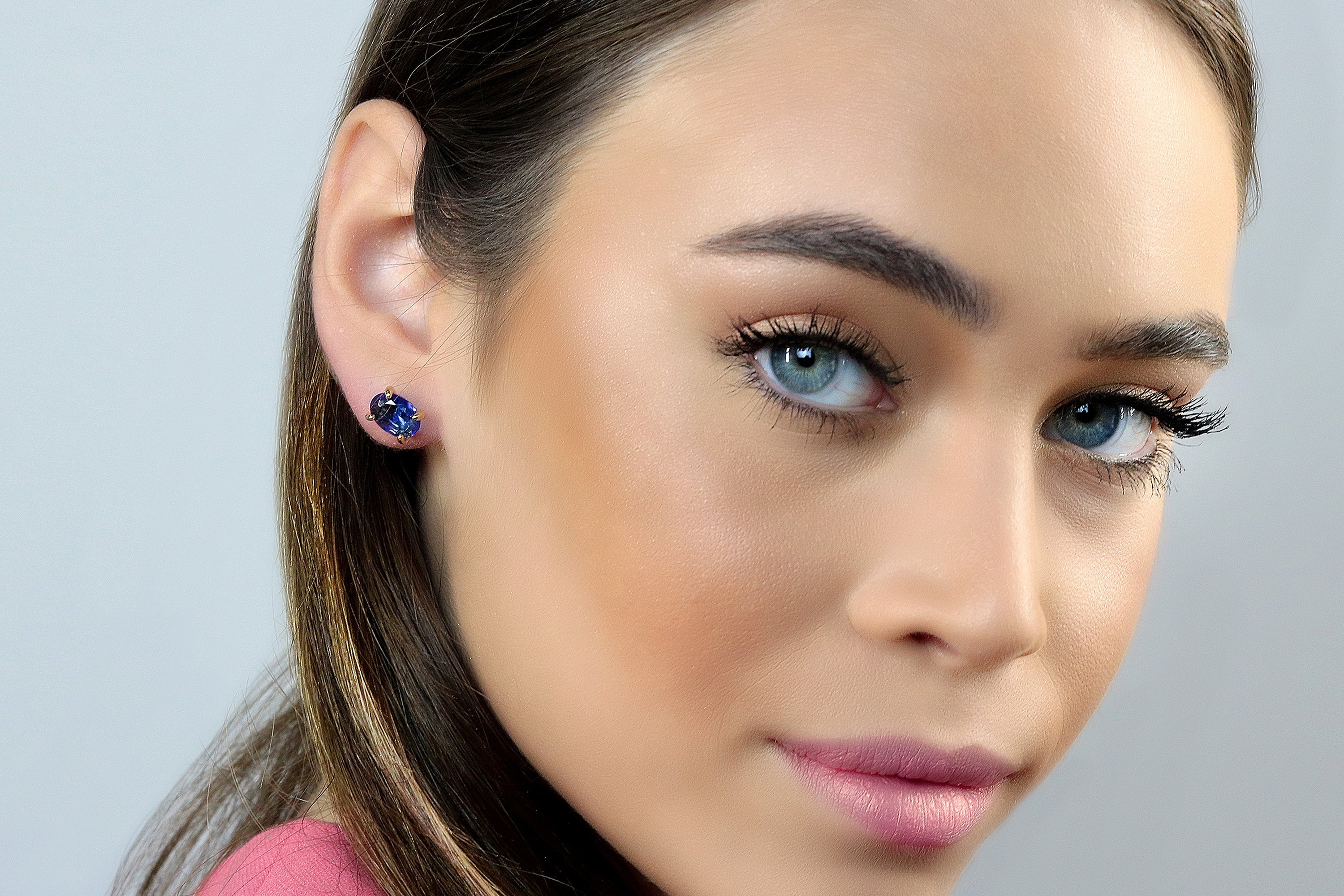 Versatile Sapphire Gold Stud Earrings Earrings Anemone Unique