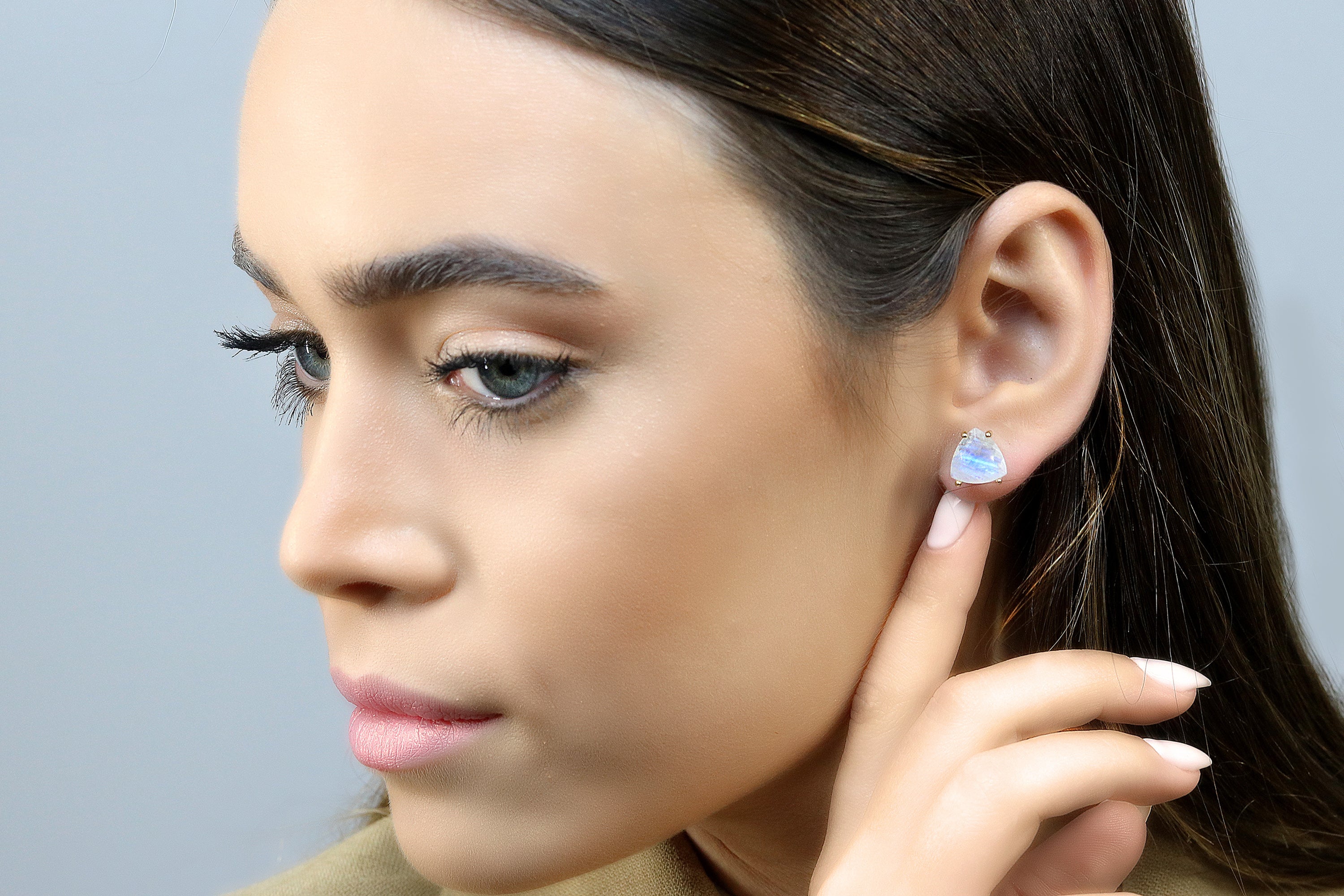 Intricate Moonstone Earrings in Sterling Silver Earrings Anemone Unique