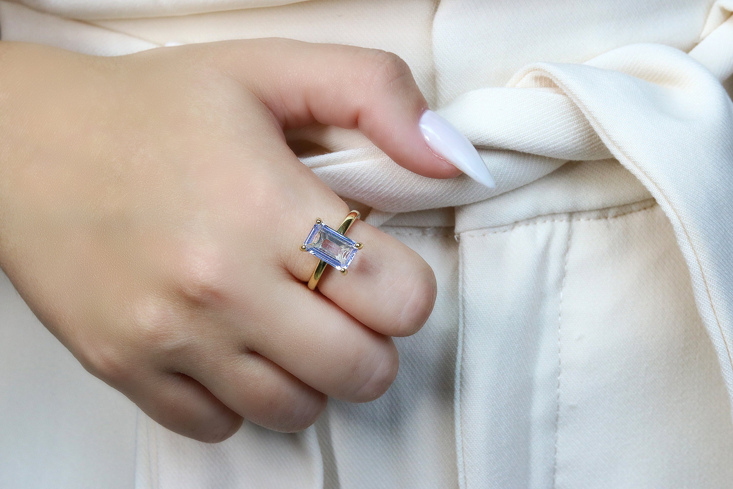 Lustrous Tanzanite Gold Filled Ring Rings Anemone Unique