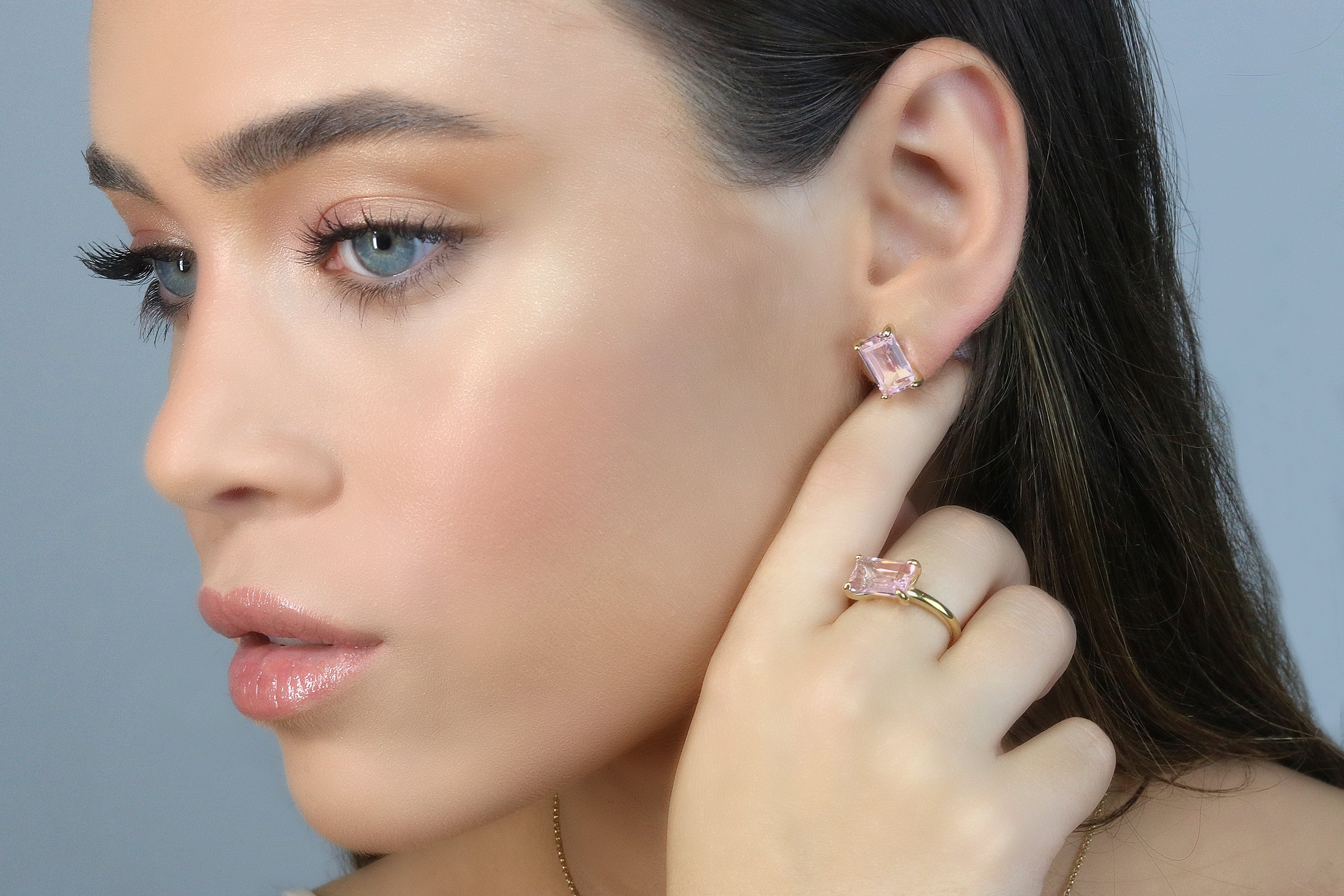 Amazing Rose Quartz Gold Filled Ring Rings Anemone Unique