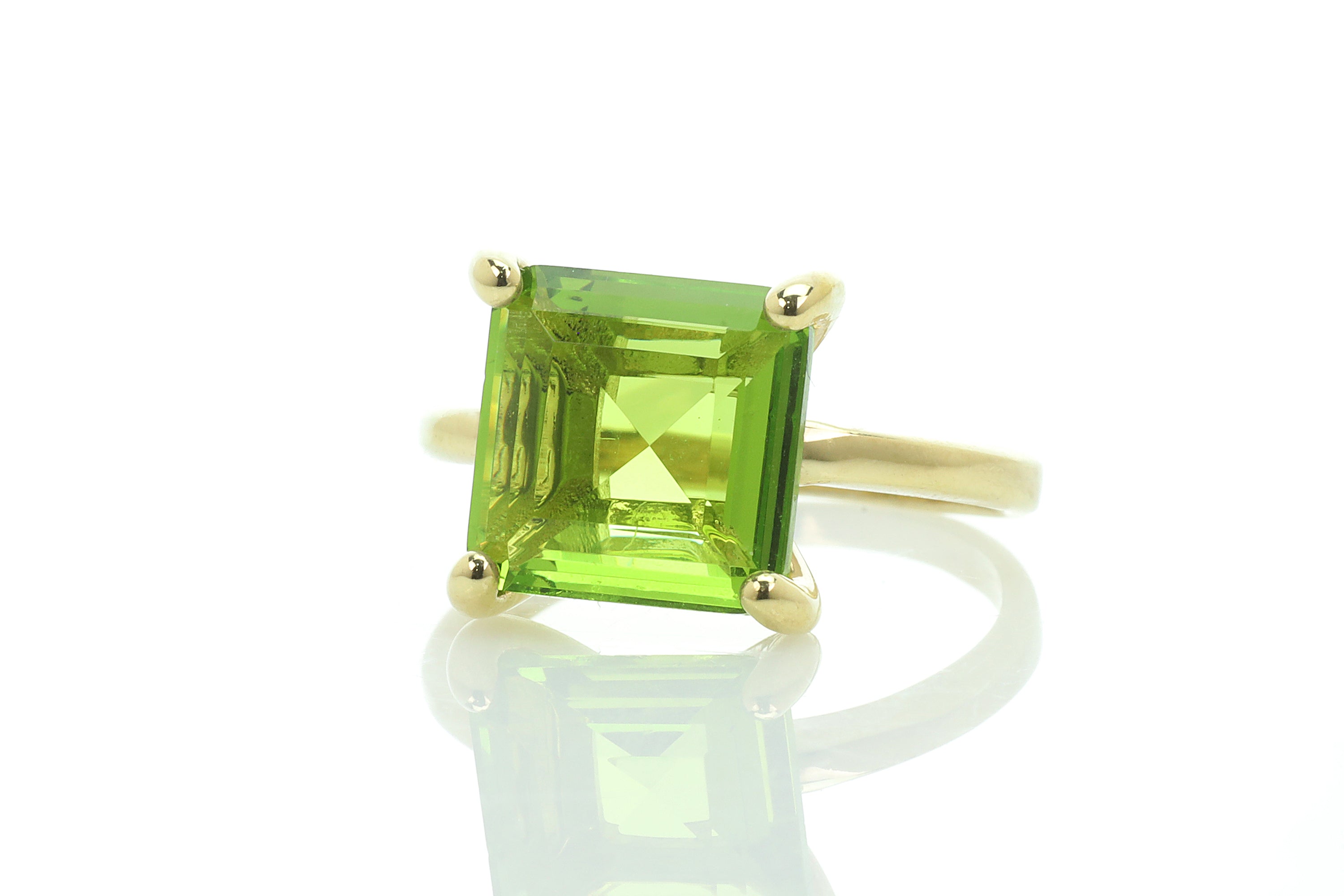 Stunning Peridot Ring in Sterling Silver Rings Anemone Unique