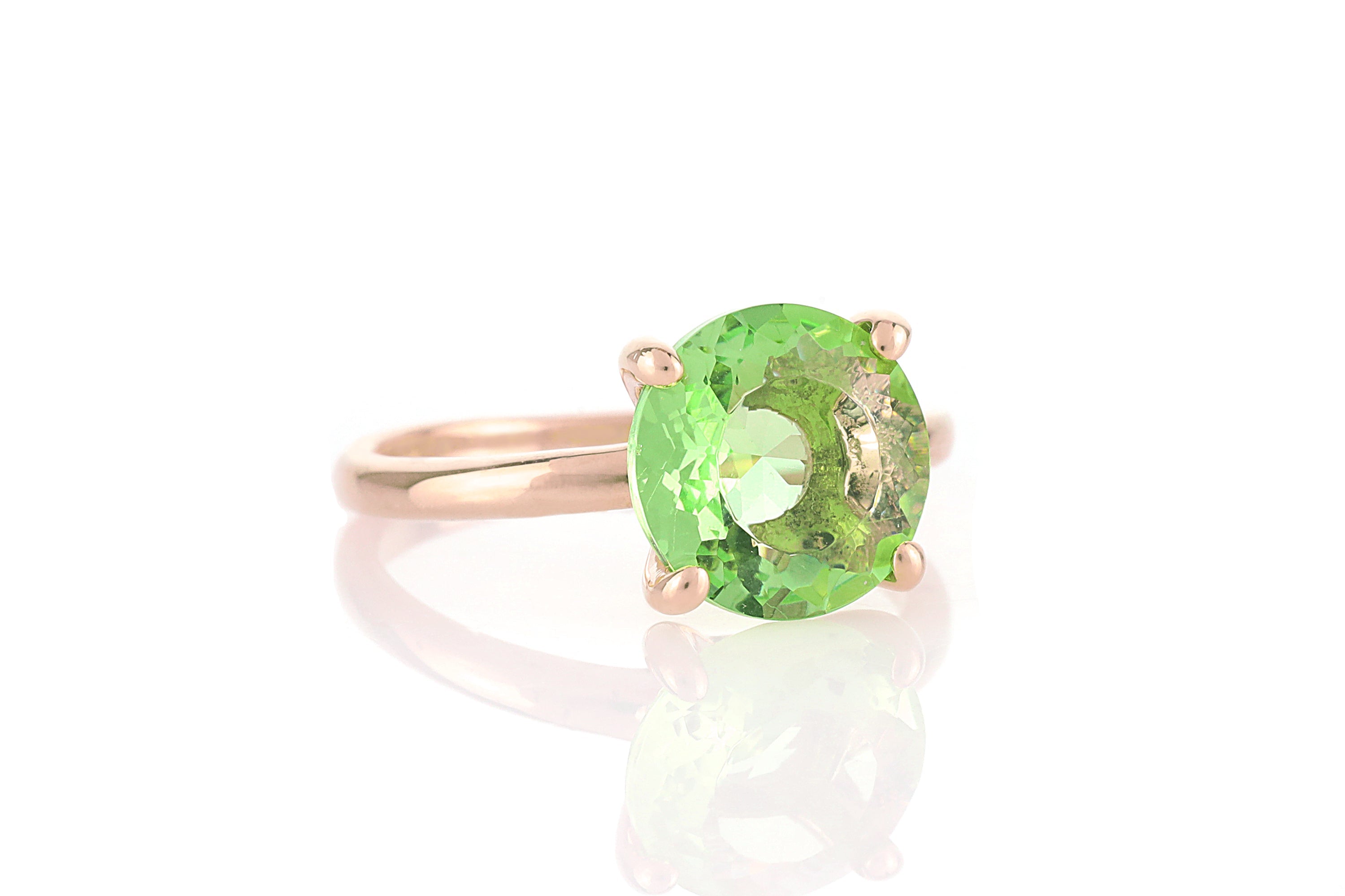 Sterling Silver Round Tourmaline Ring Rings Anemone Unique