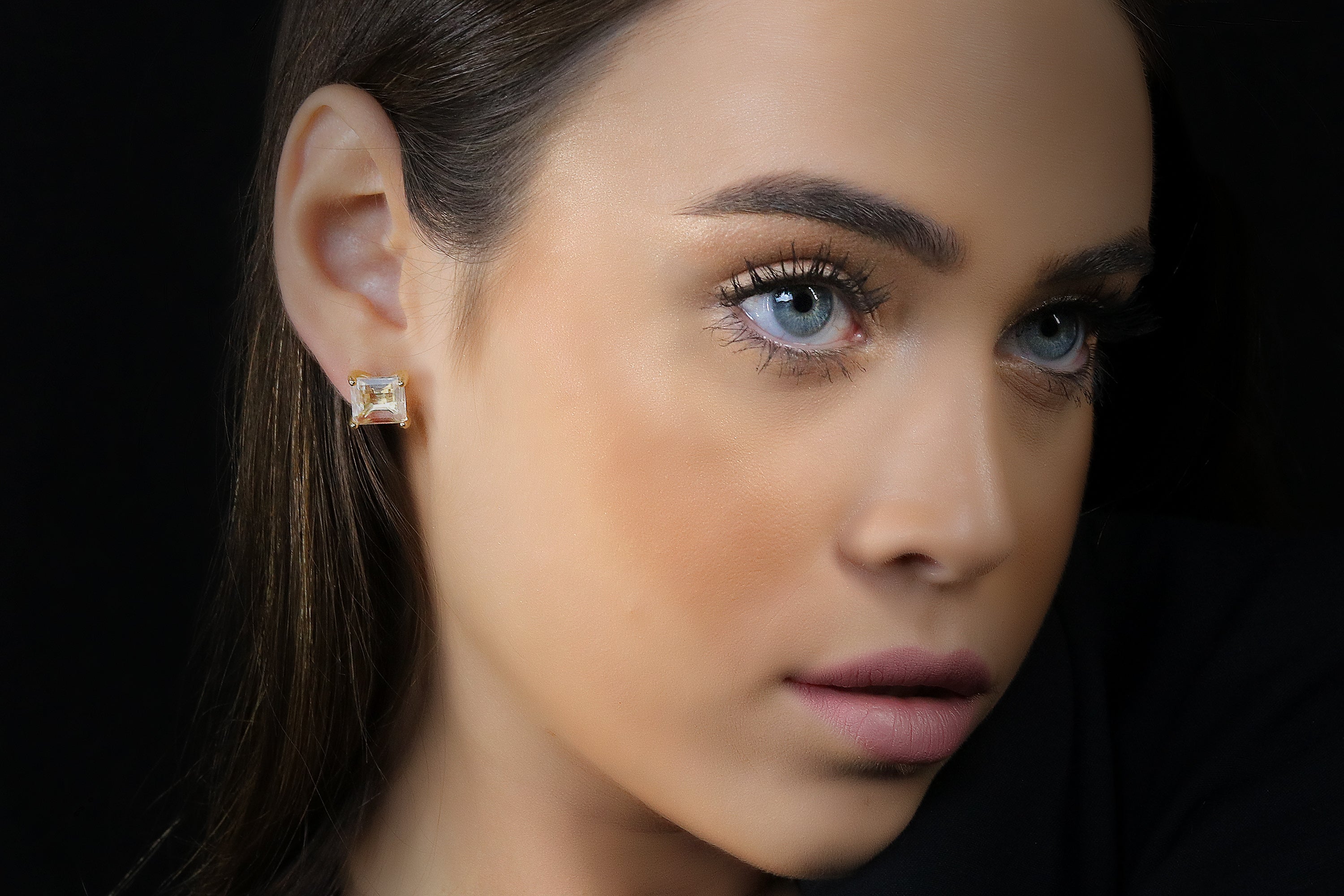 Splendid Clear Quartz Gold Filled Earrings Earrings Anemone Unique