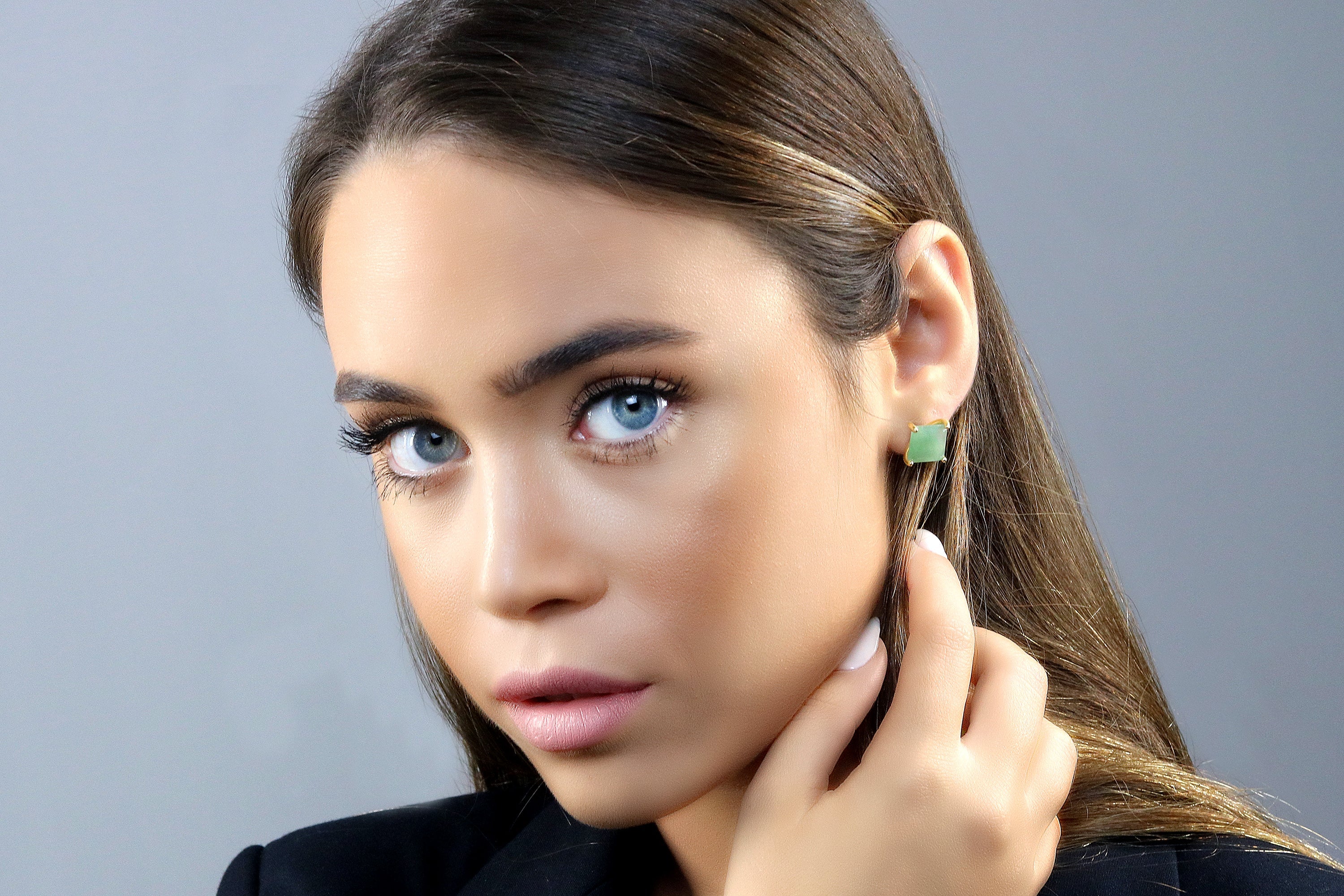 Lovely Green Aventurine Sterling Silver Earrings Earrings Anemone Unique