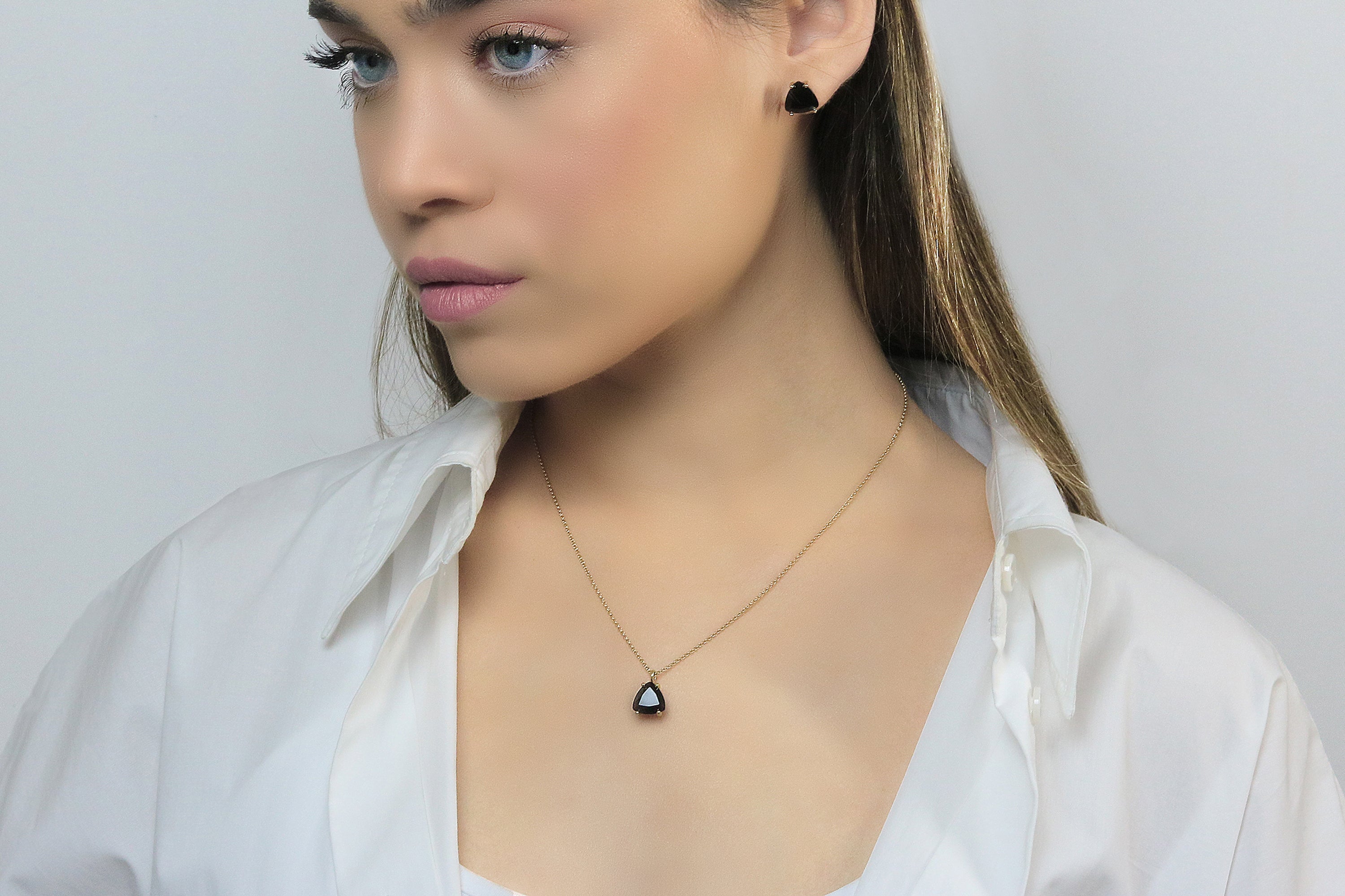 Fashionable Black Onyx Gold Filled Necklace necklaces Anemone Unique