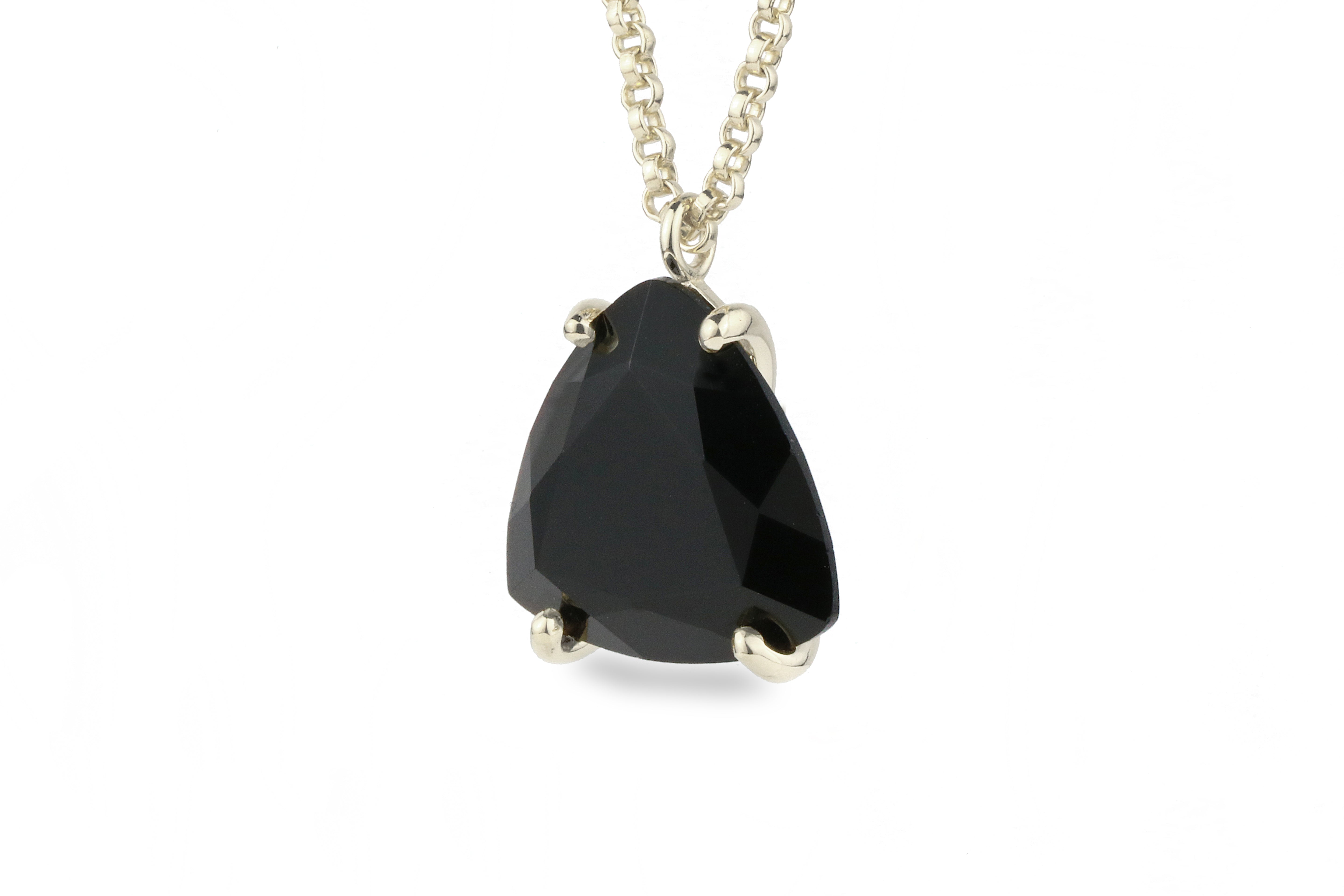 Black Onyx 14k Gold Custom Natural Gem Necklace necklaces Anemone Jewelry