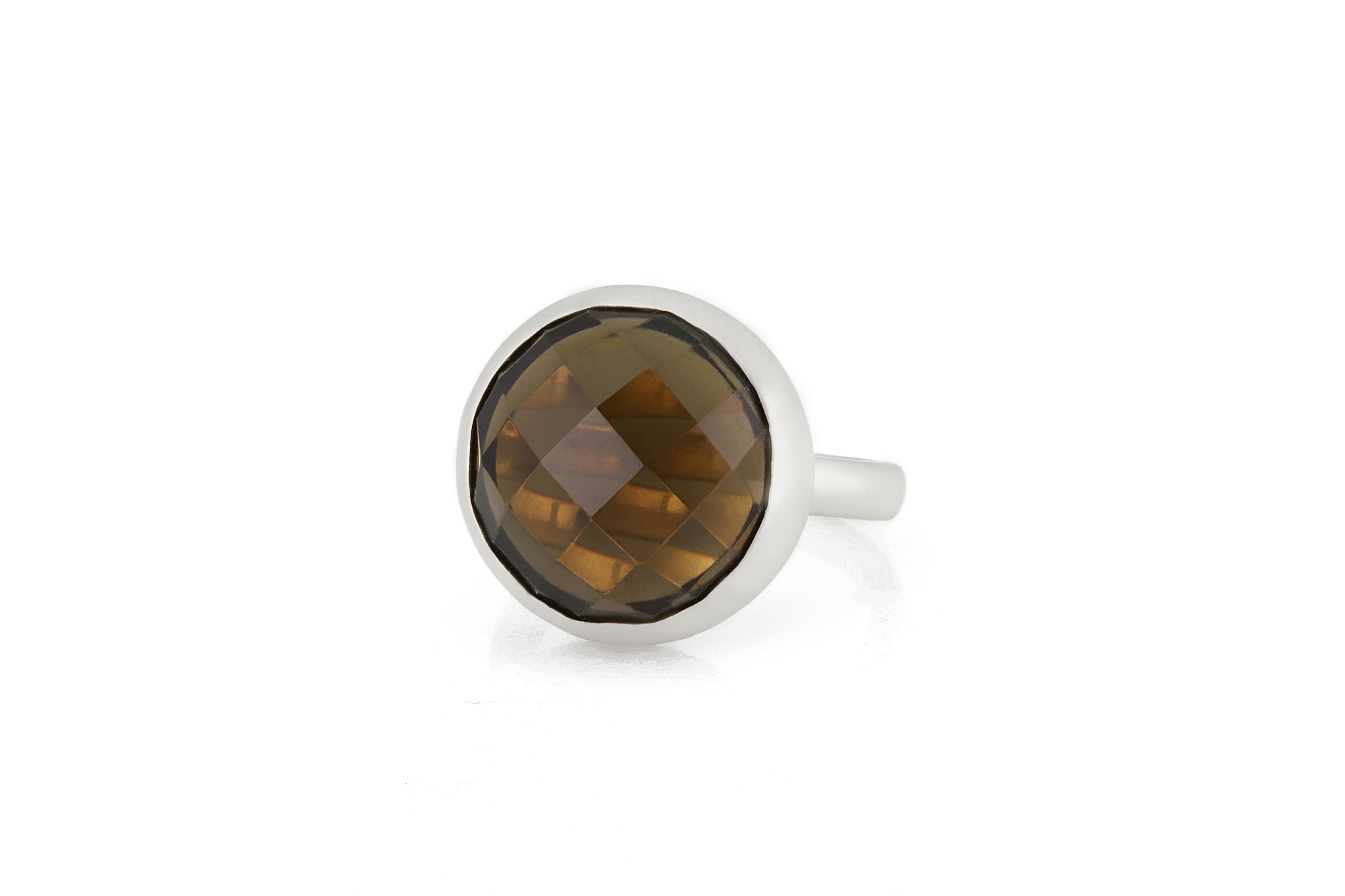 Smoky Quartz Bezel Gold Filled Ring Rings Anemone Limited