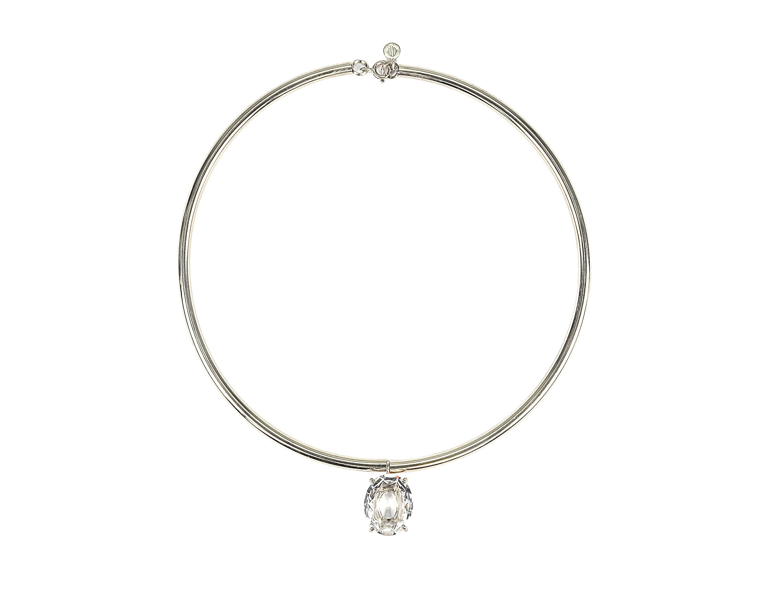 Crystal Quartz Oval Gold Tribal Necklace necklaces Anemone Jewelry