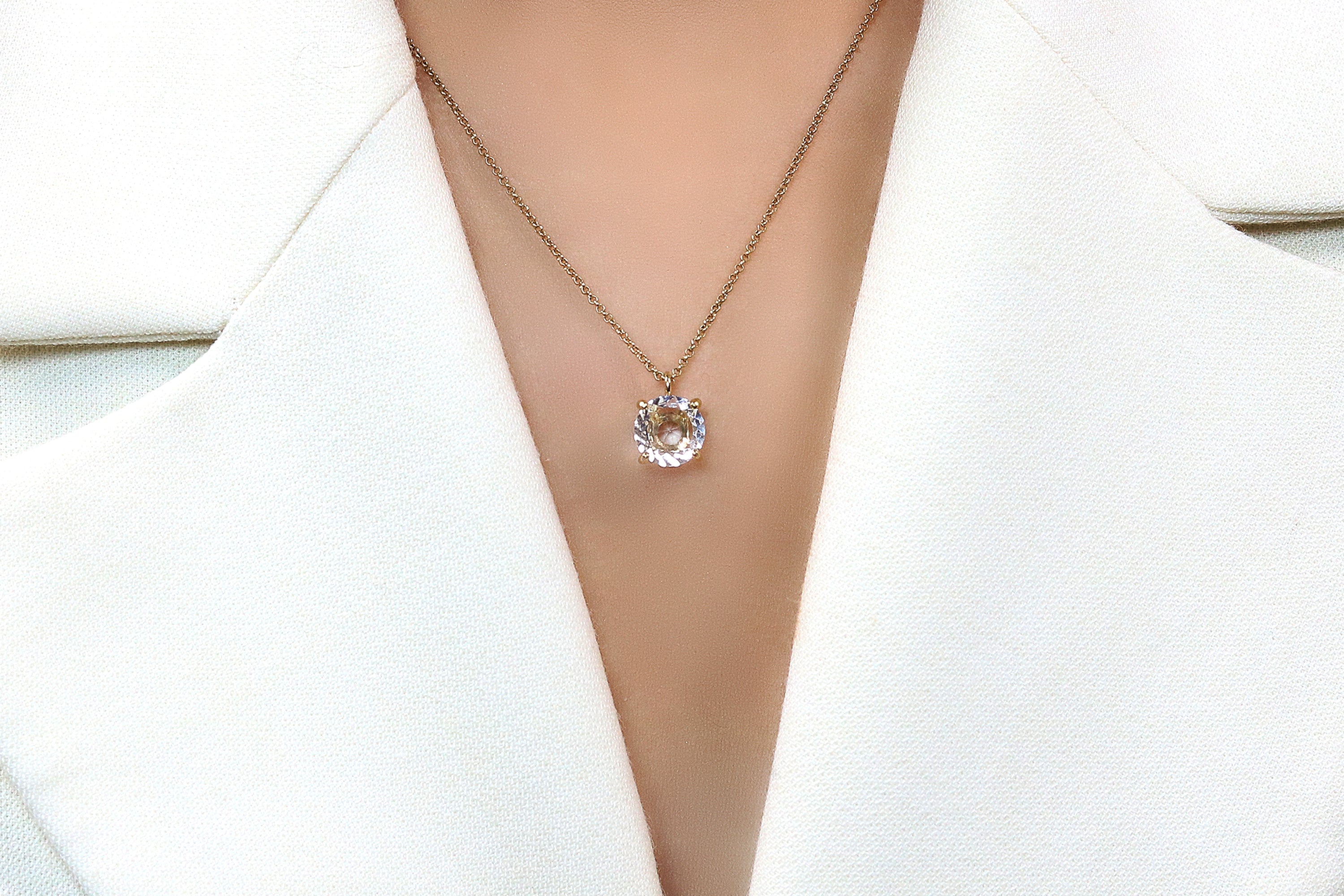 Sophisticated Crystal Quartz Pendant Silver Necklace necklaces Anemone Unique