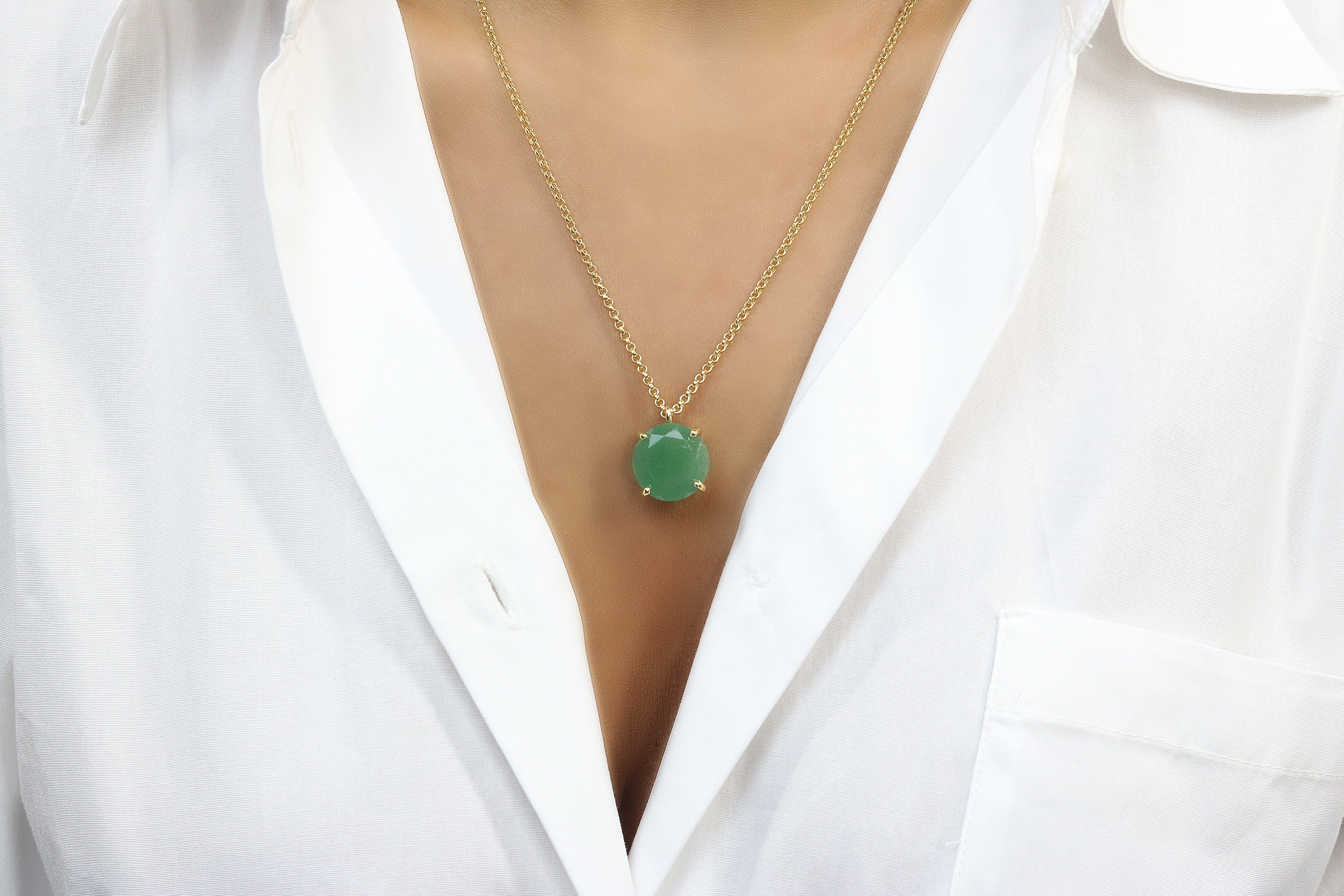 Artisan-made Gold Filled Aventurine Necklace necklaces Anemone Jewelry