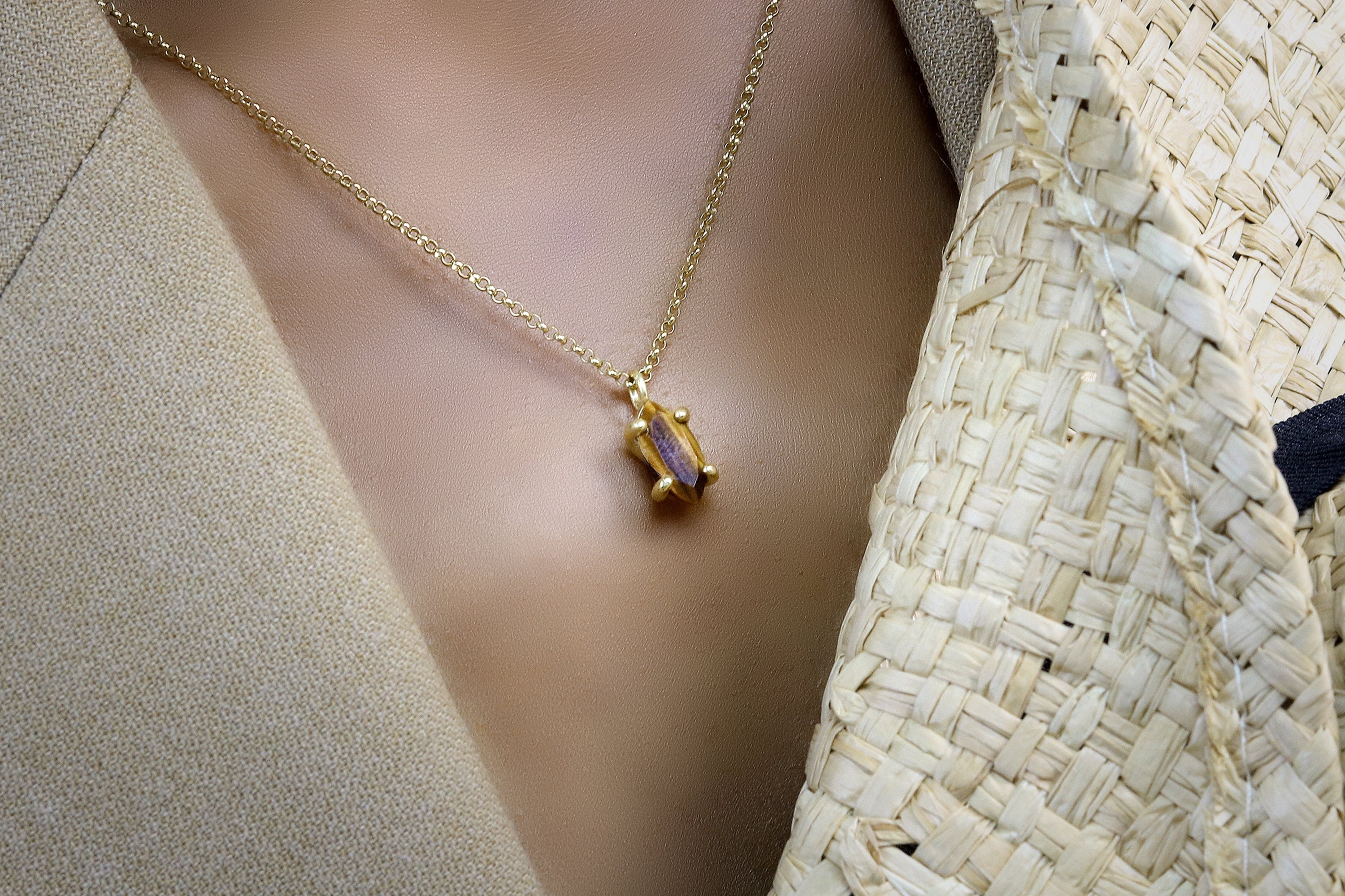 Gold Filled Tiger Eye Unique Necklace necklaces Anemone Unique