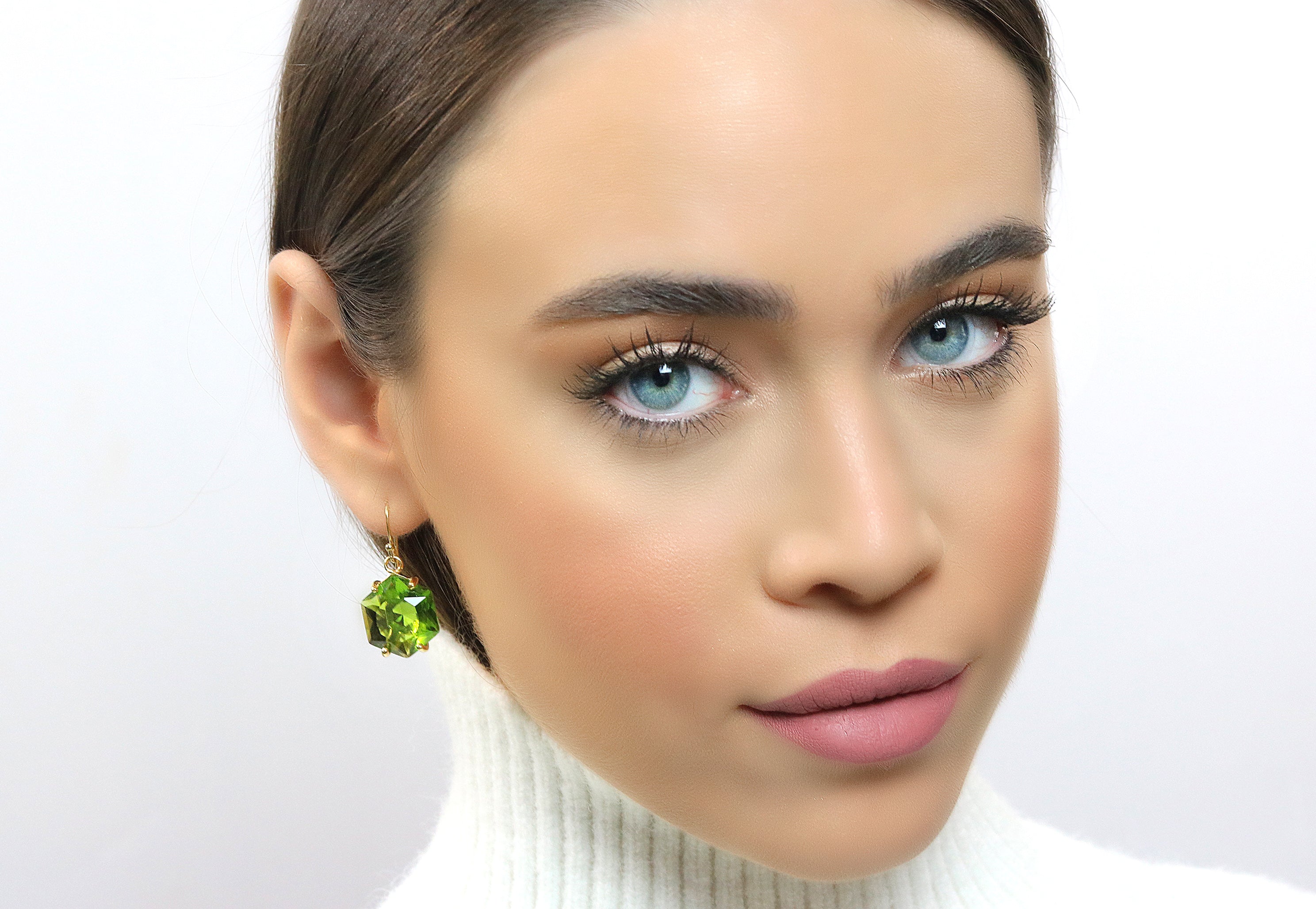 Large Peridot Gold Filled Earrings Earrings Anemone Jewelry