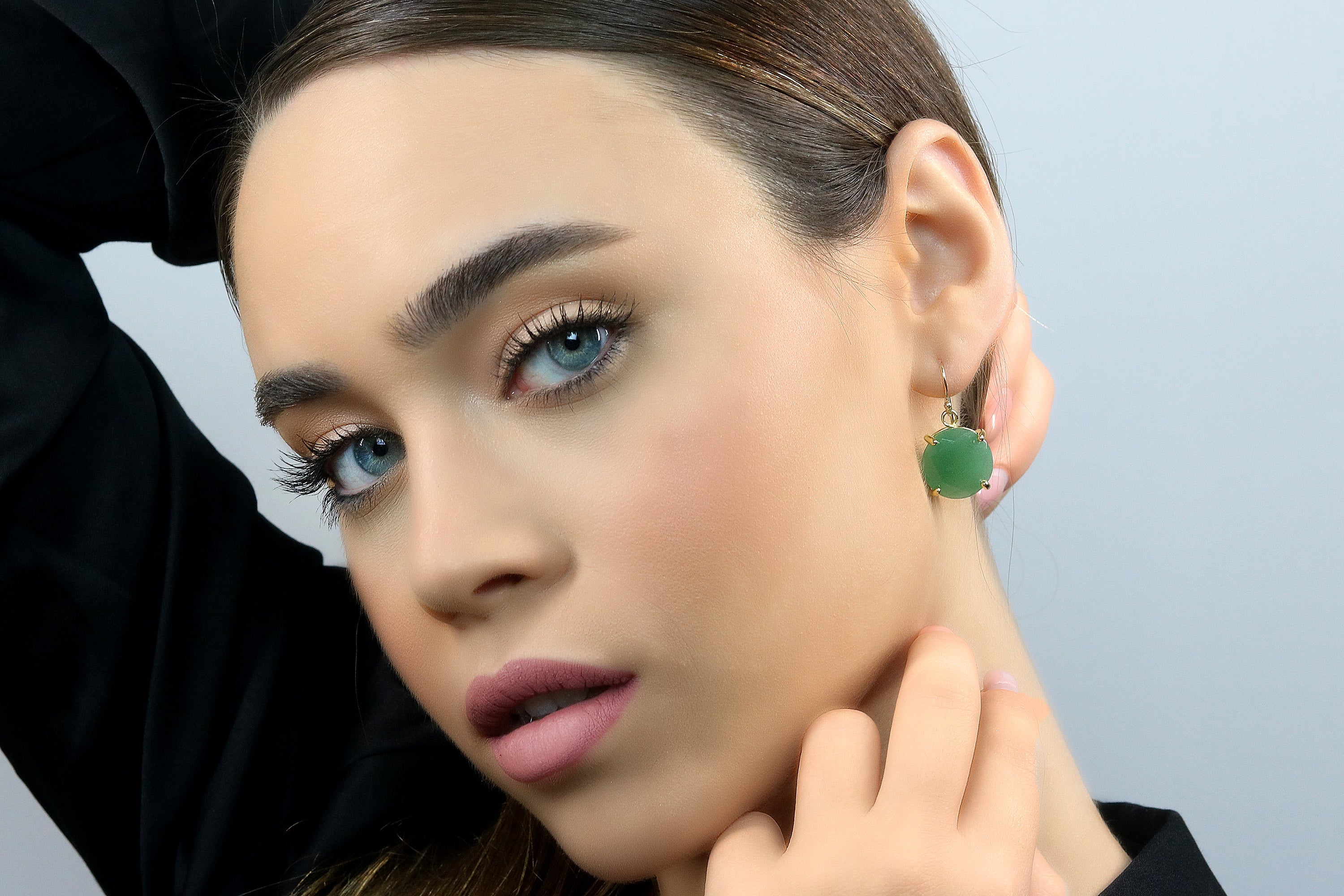 Green Aventurine Gold Filled Earrings Earrings Anemone Jewelry