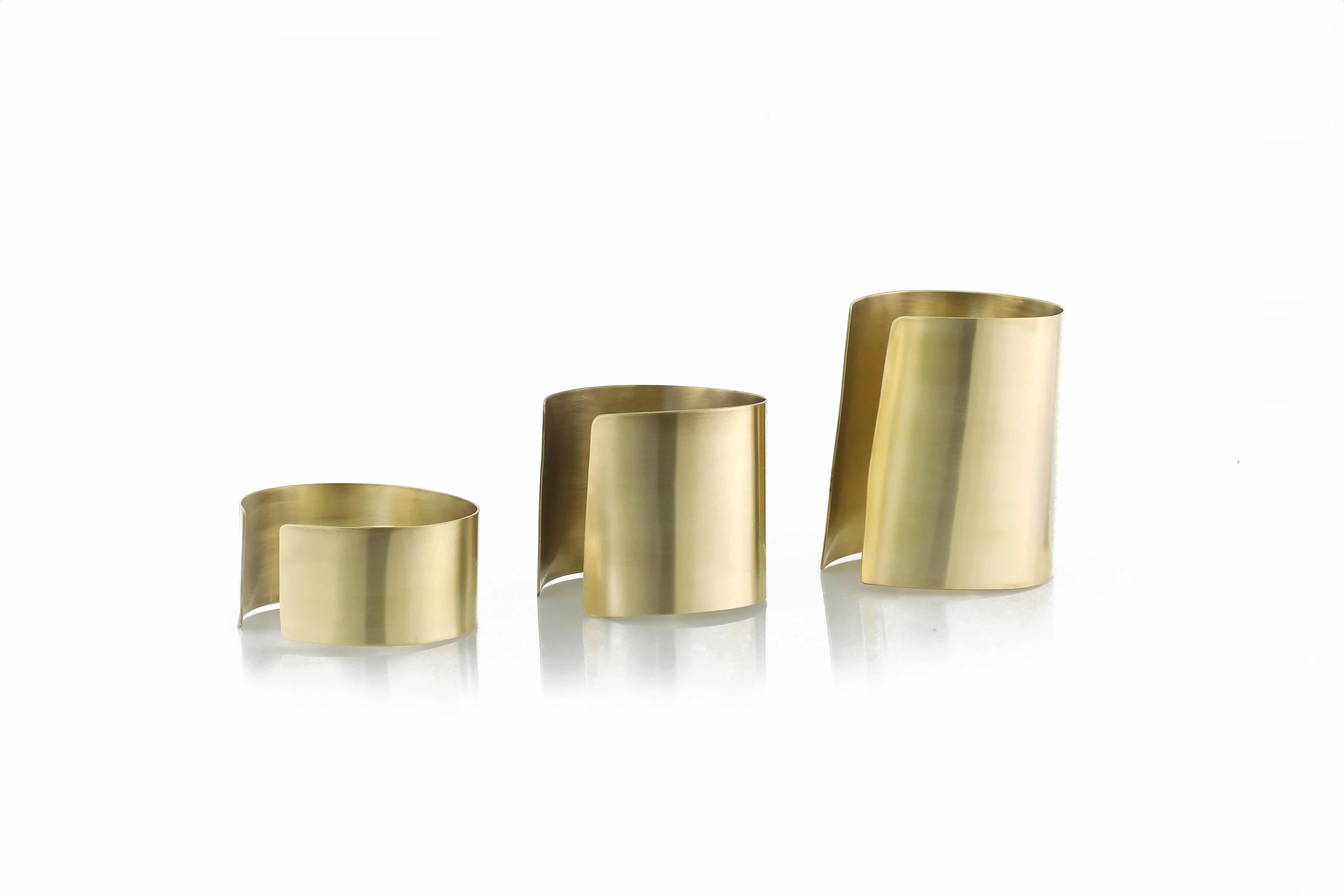 Wide 14k Gold Large Open Cuff Bracelet Bracelets Anemone Jewelry