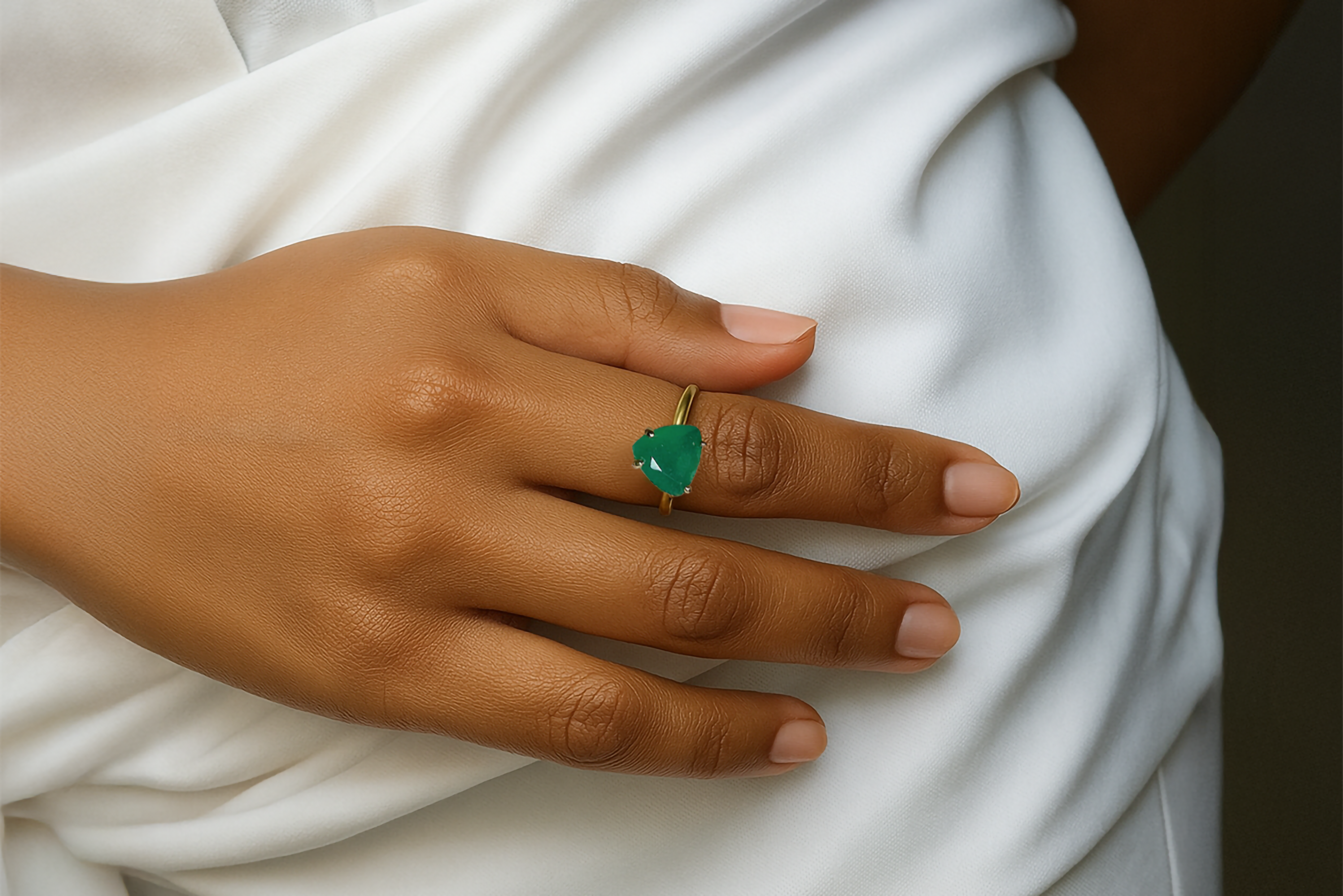 Green Onyx in Sterling Silver Ring Rings Anemone Unique