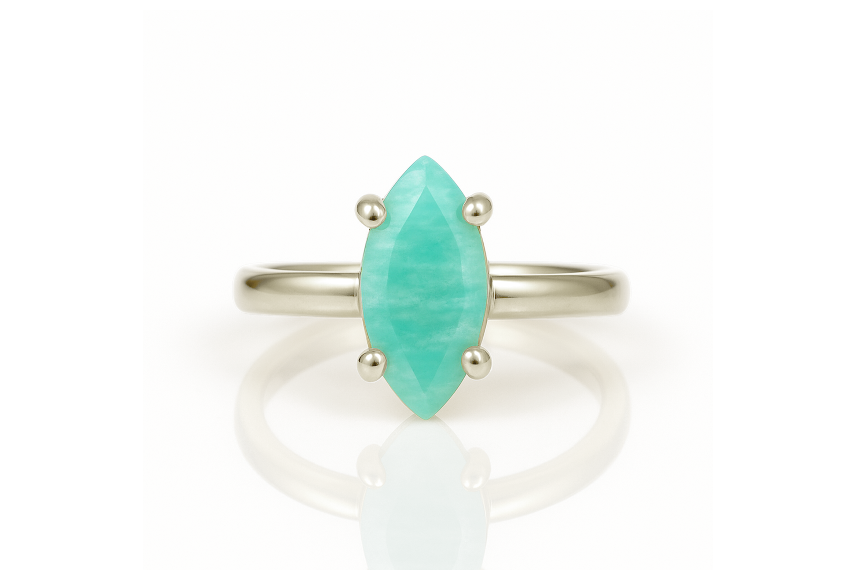 Stunning Amazonite Sterling Silver Ring Rings Anemone Unique