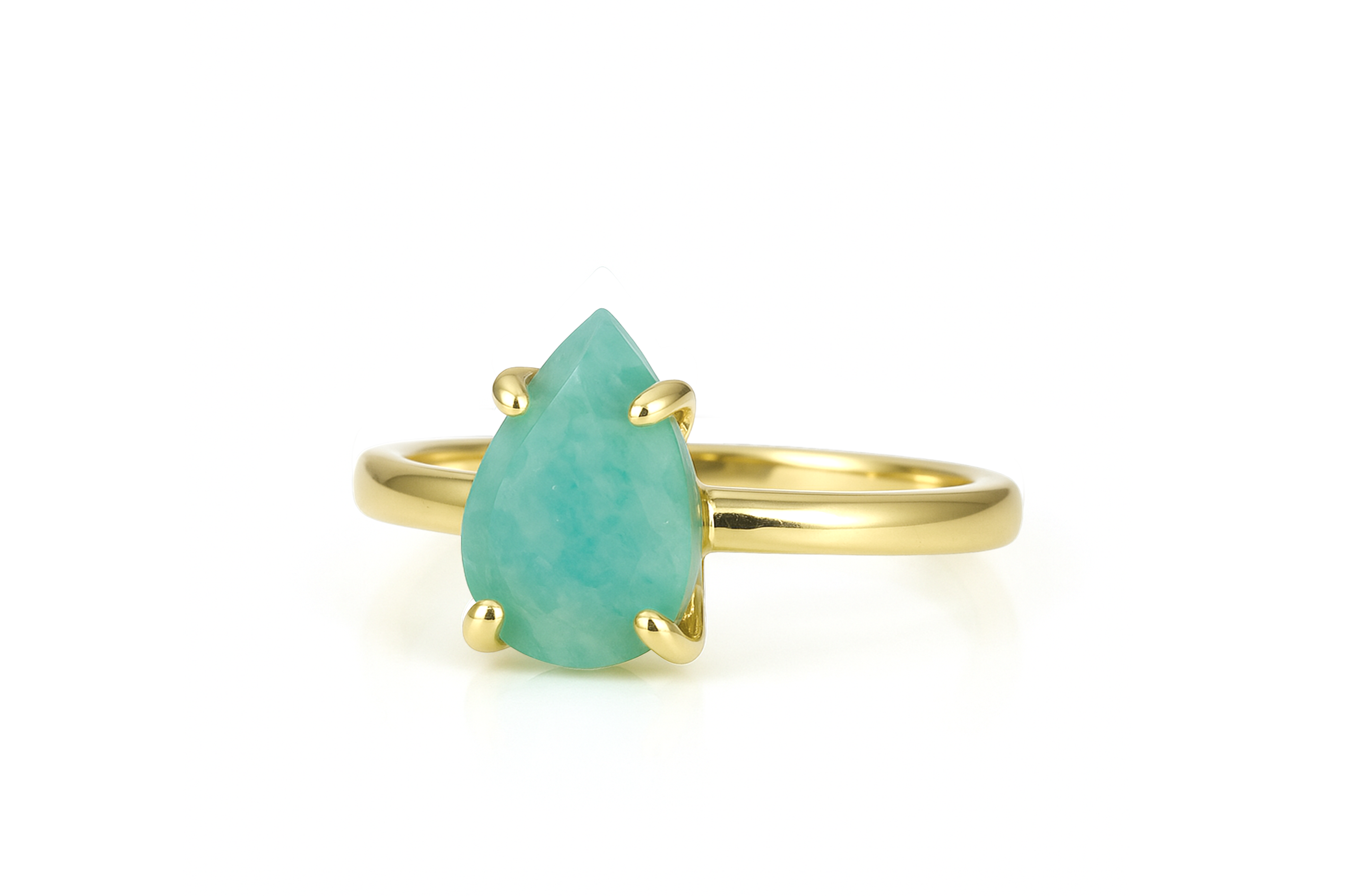 Stunning Amazonite Ring in 14K Gold-filled Ring Band Rings Anemone Unique