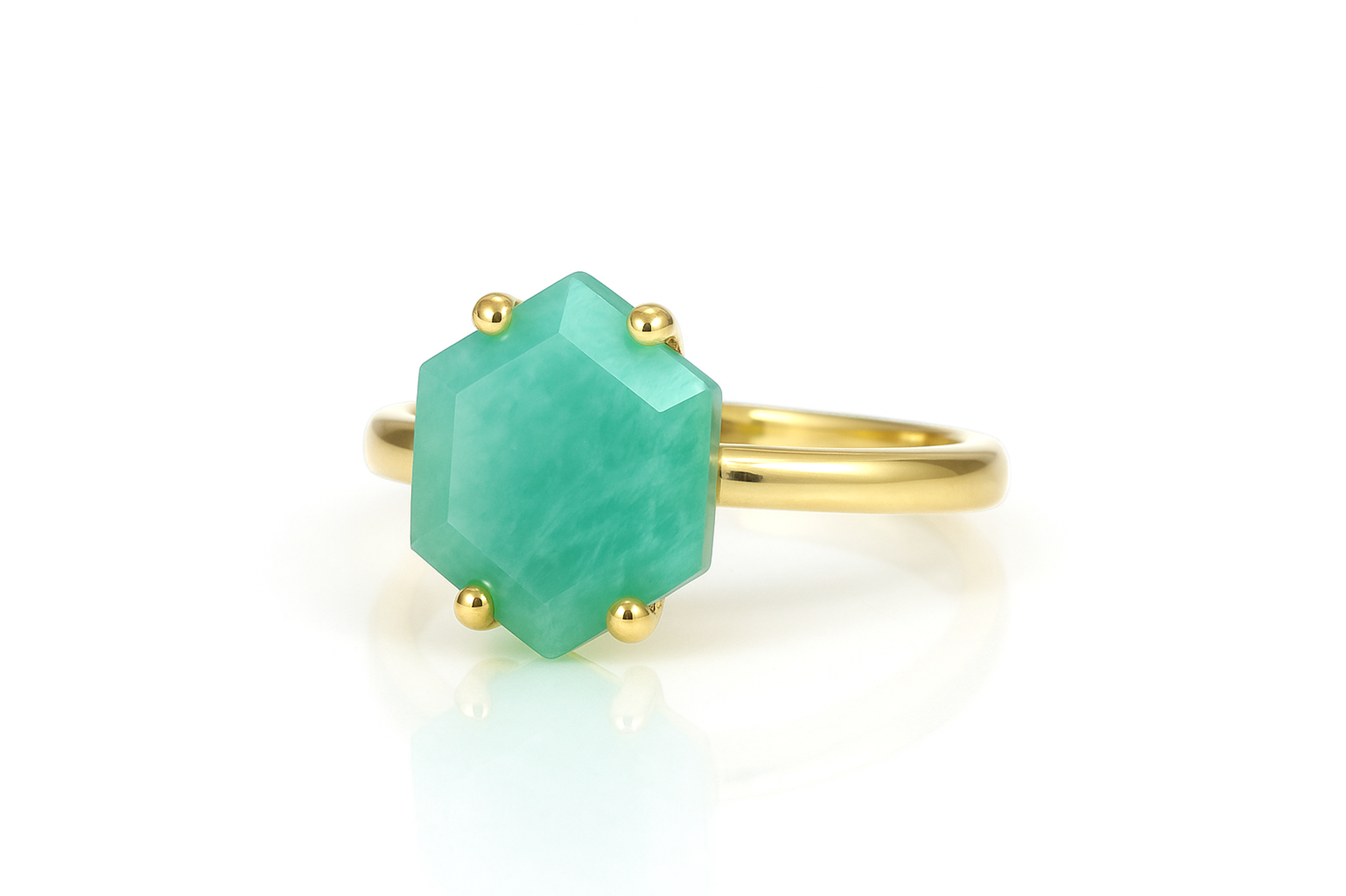 Alluring Amazonite Gold Filled Ring Rings Anemone Unique