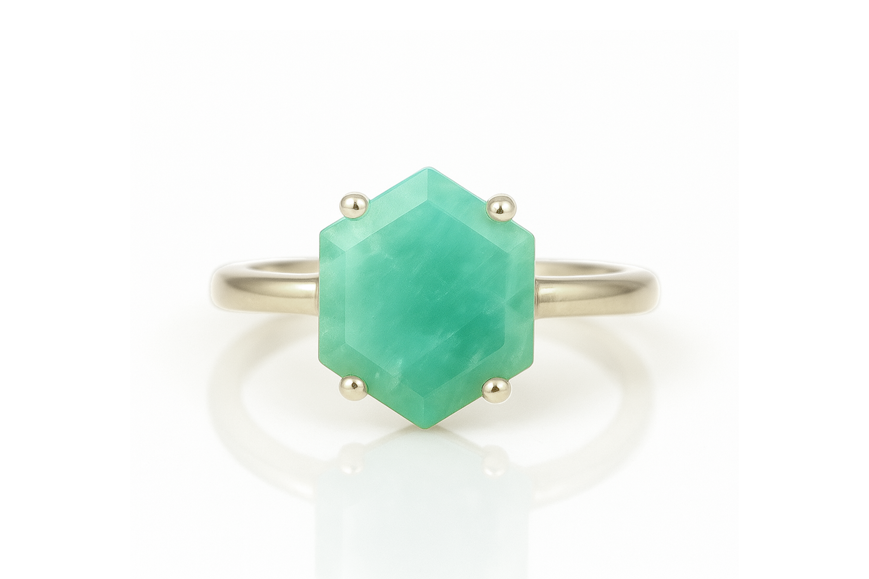 Alluring Amazonite Gold Filled Ring Rings Anemone Unique