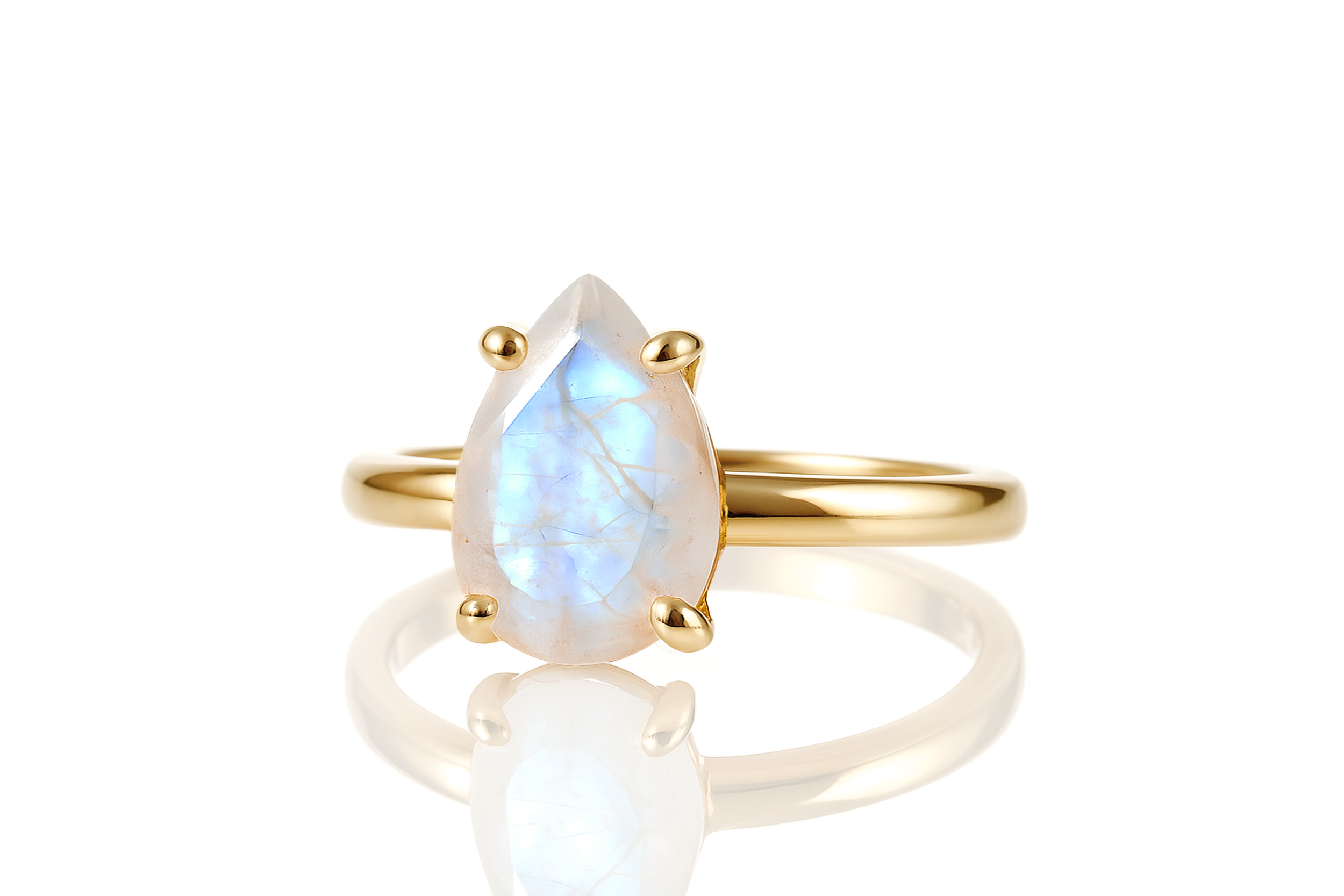 Moonstone Ring in Sterling Silver Rings Anemone Unique