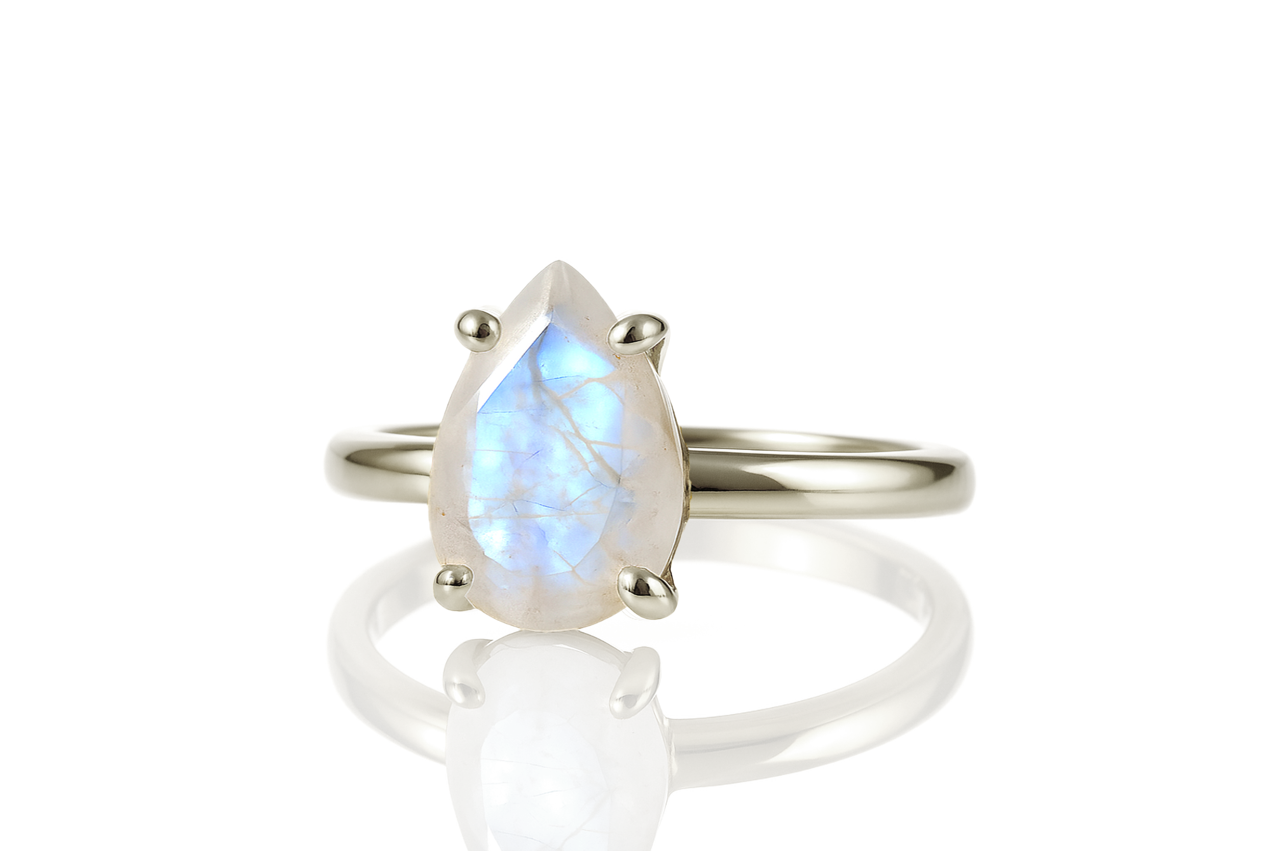 Moonstone Ring in Sterling Silver Rings Anemone Unique