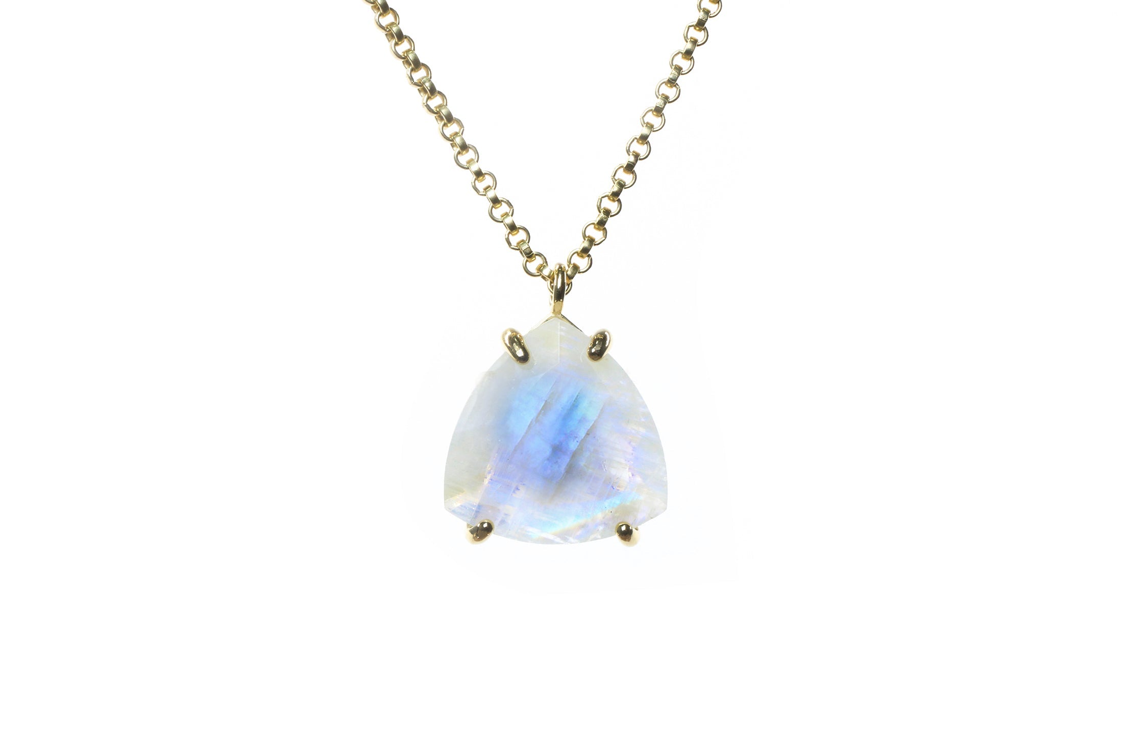 Luminescent Moonstone Necklace in Sterling Silver necklaces Anemone Jewelry