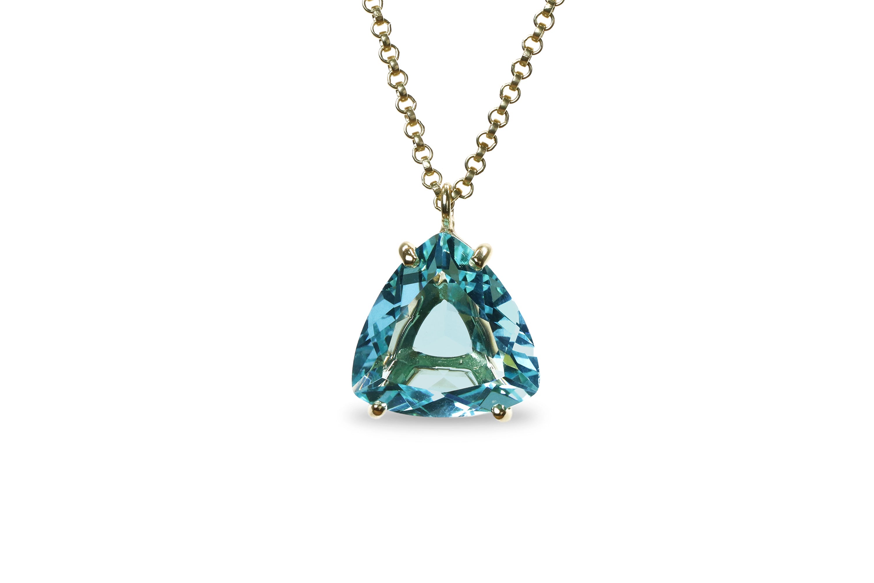 Trillion Blue Topaz Necklace necklaces Anemone Jewelry