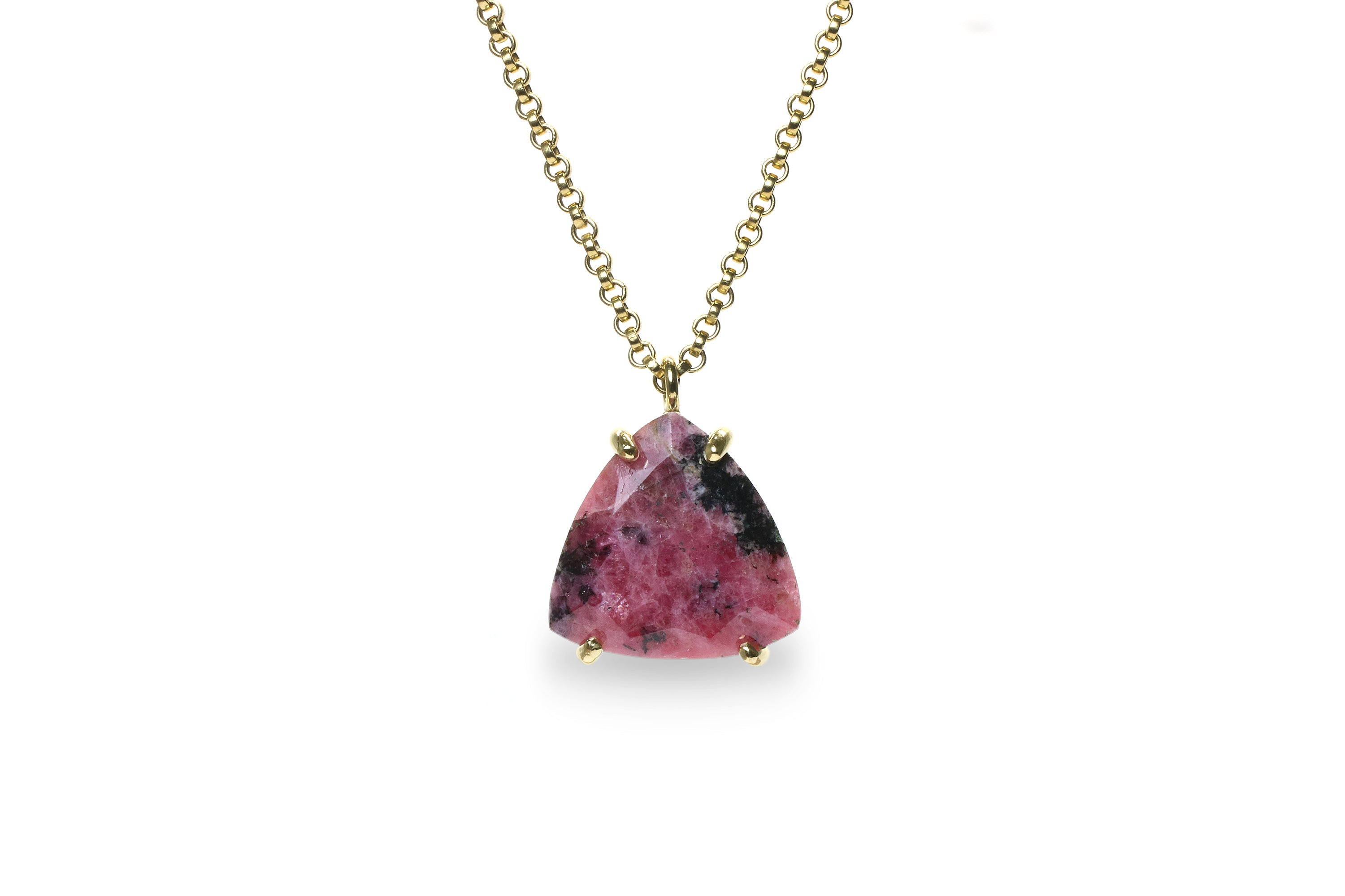 14k Gold Jewelry Rhodonite Necklace necklaces Anemone Jewelry