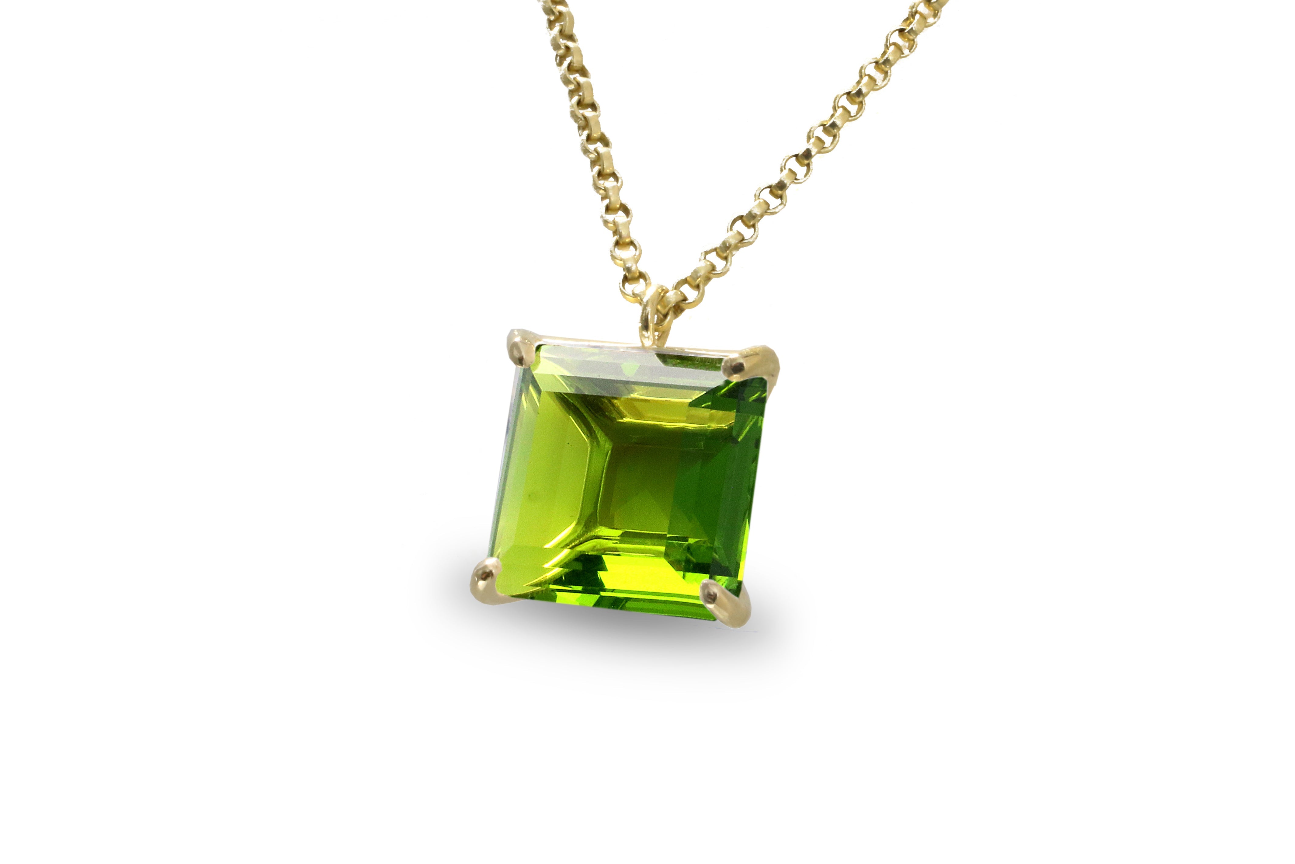 Vibrant Peridot Necklace in 14k Gold Filled necklaces Anemone Jewelry