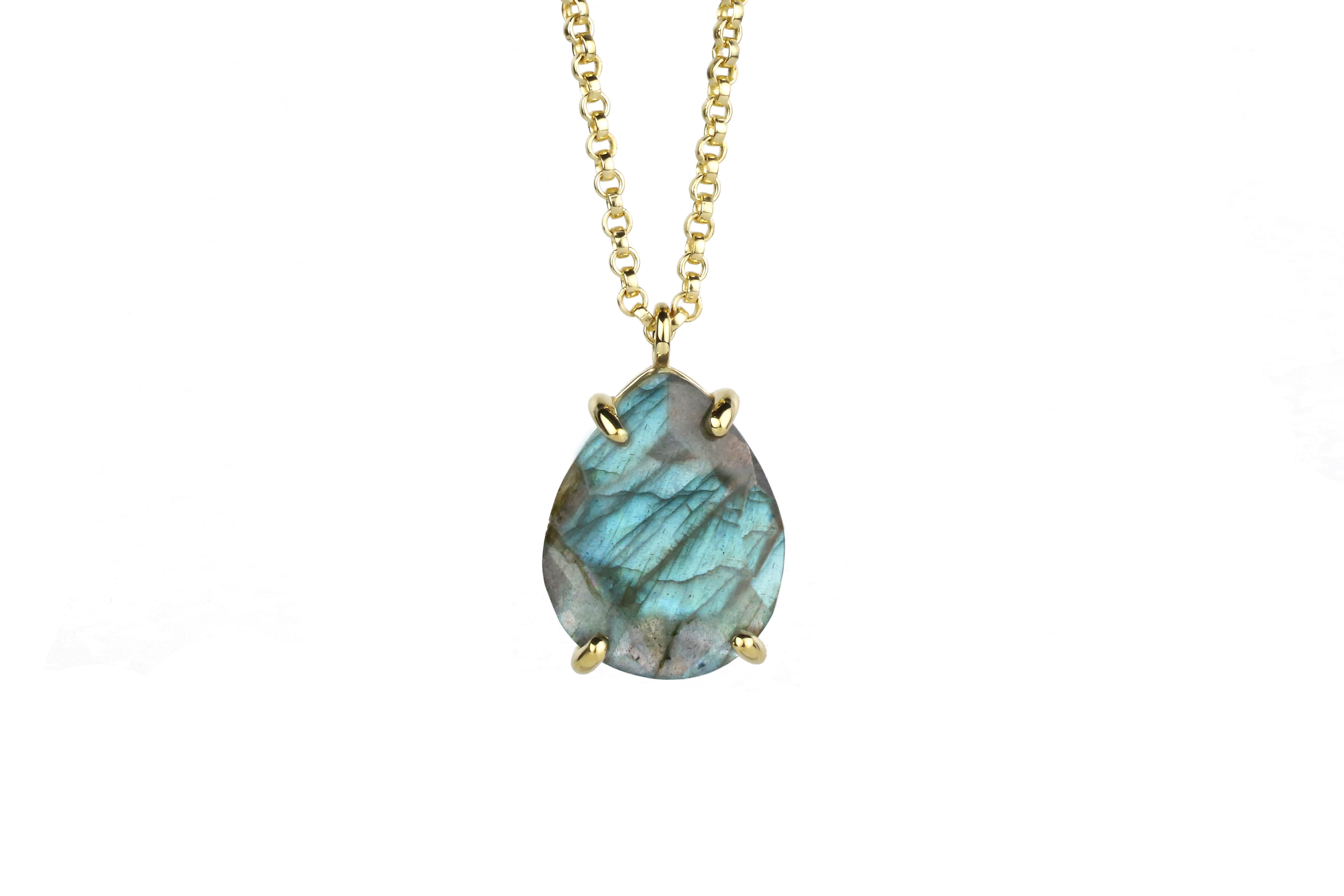 Fascinating Labradorite Necklace in 14k Rose Gold Filled necklaces Anemone Jewelry