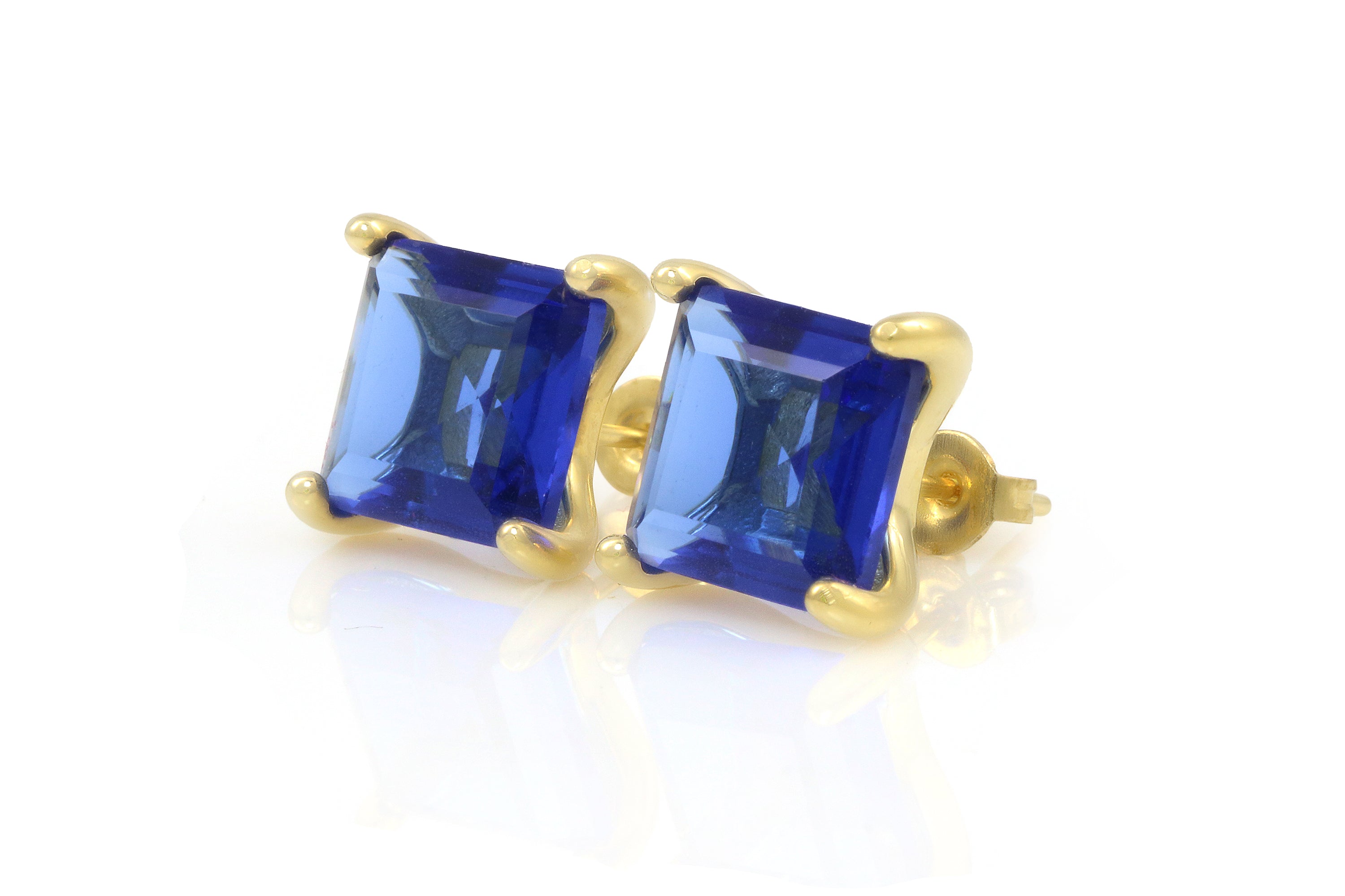 Striking Gold Filled Sapphire Earrings Earrings Anemone Unique