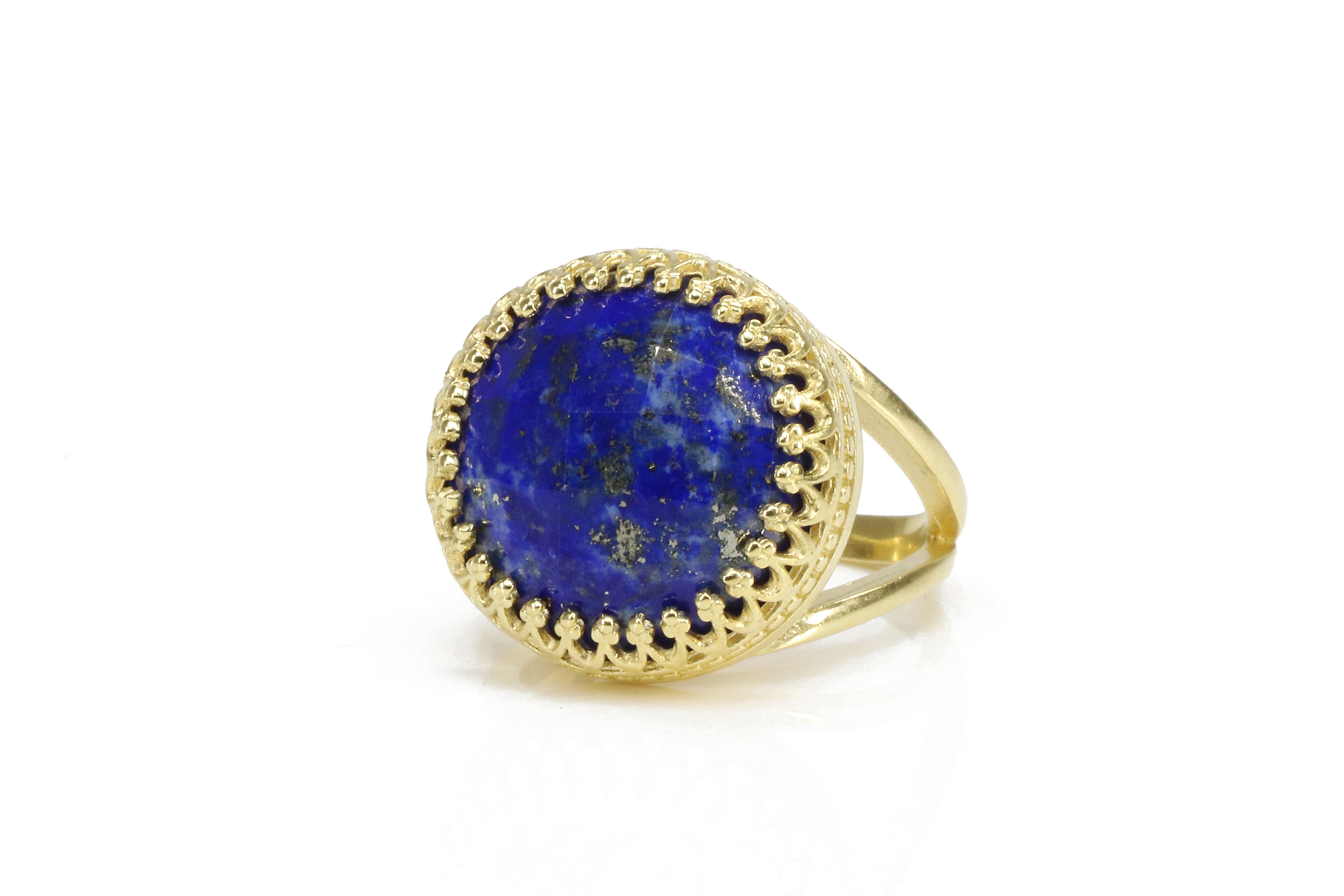 Lapis Lazuli in 14k Gold-filled Ring Band Rings Anemone Jewelry