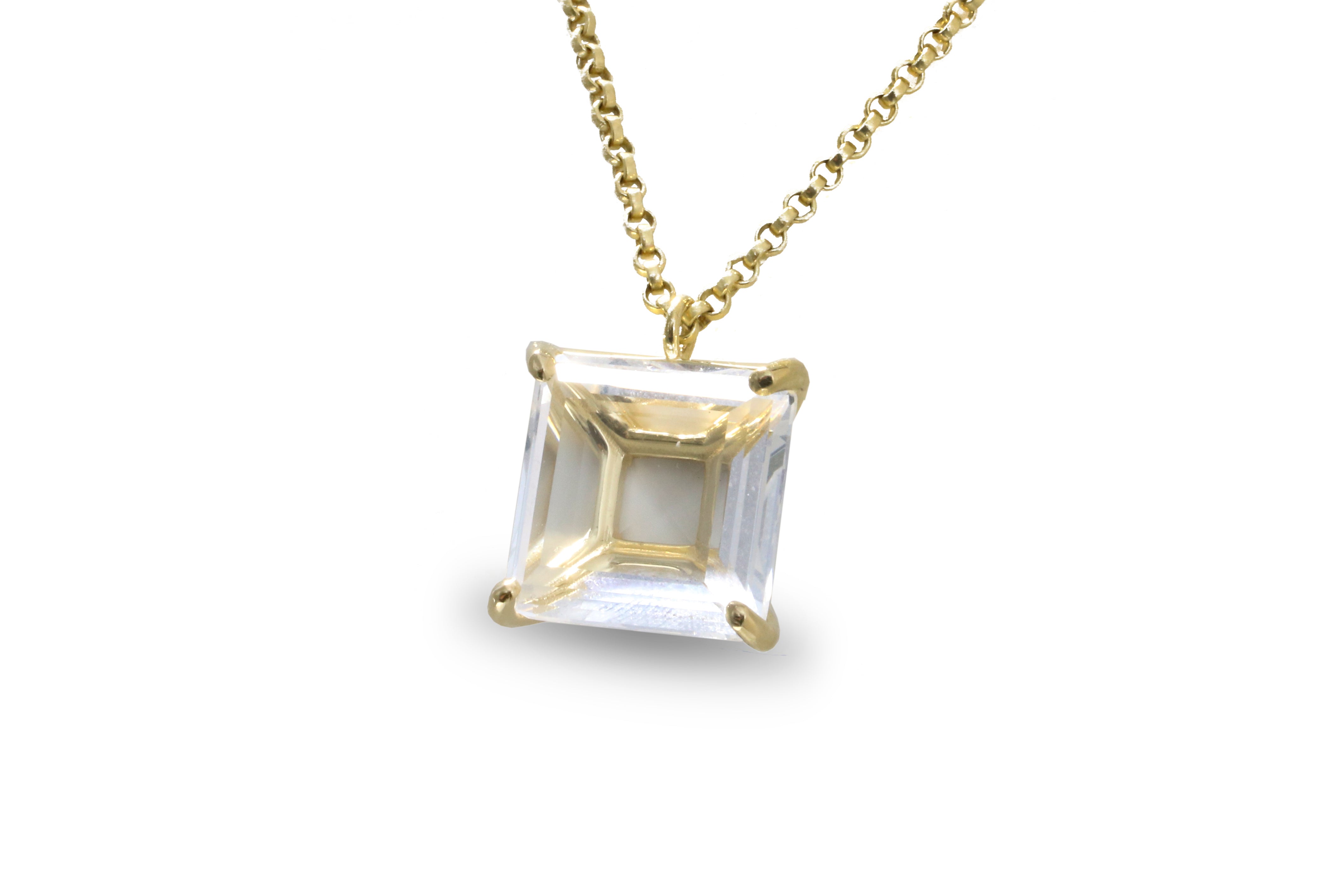 Clear Quartz Necklace in 14k Gold Filled necklaces Anemone Jewelry