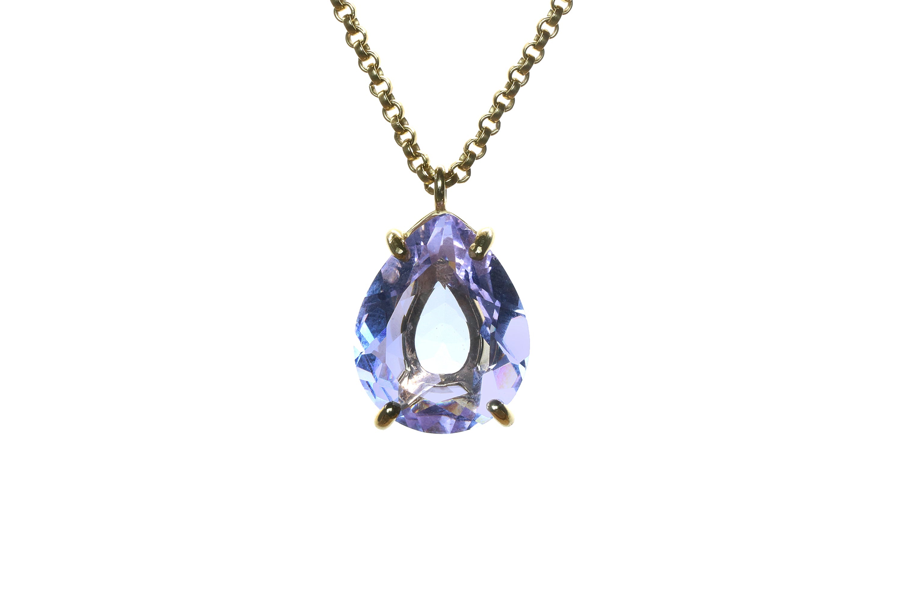 Elegant Tanzanite Gold Filled Necklace necklaces Anemone Jewelry