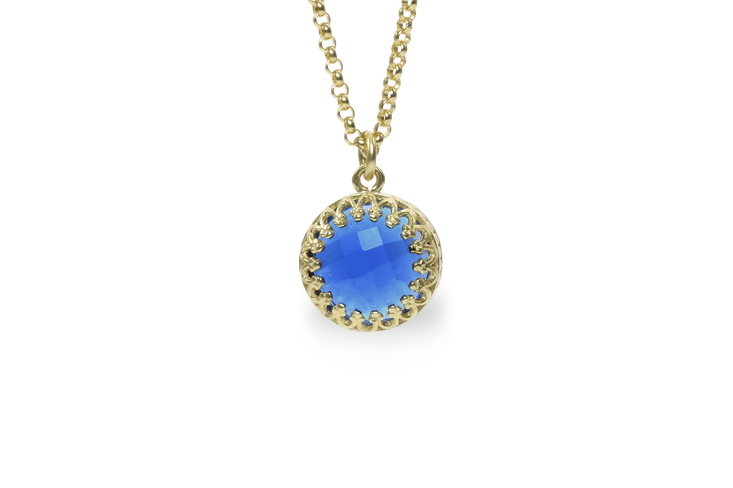 Delicate Sapphire Gold Filled Necklace necklaces Anemone Jewelry