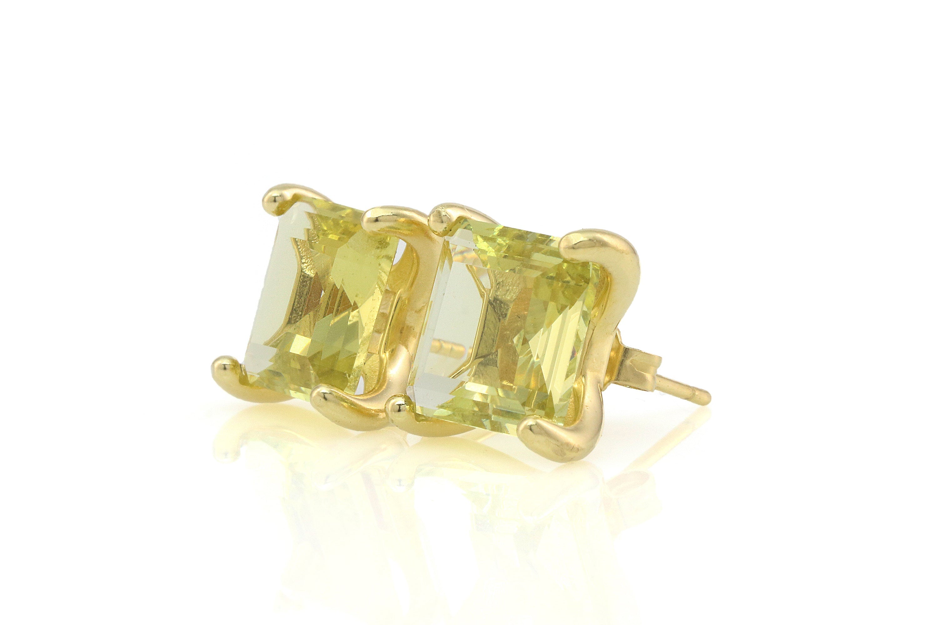 Lovely Yellow Quartz Gold Earrings Earrings Anemone Unique