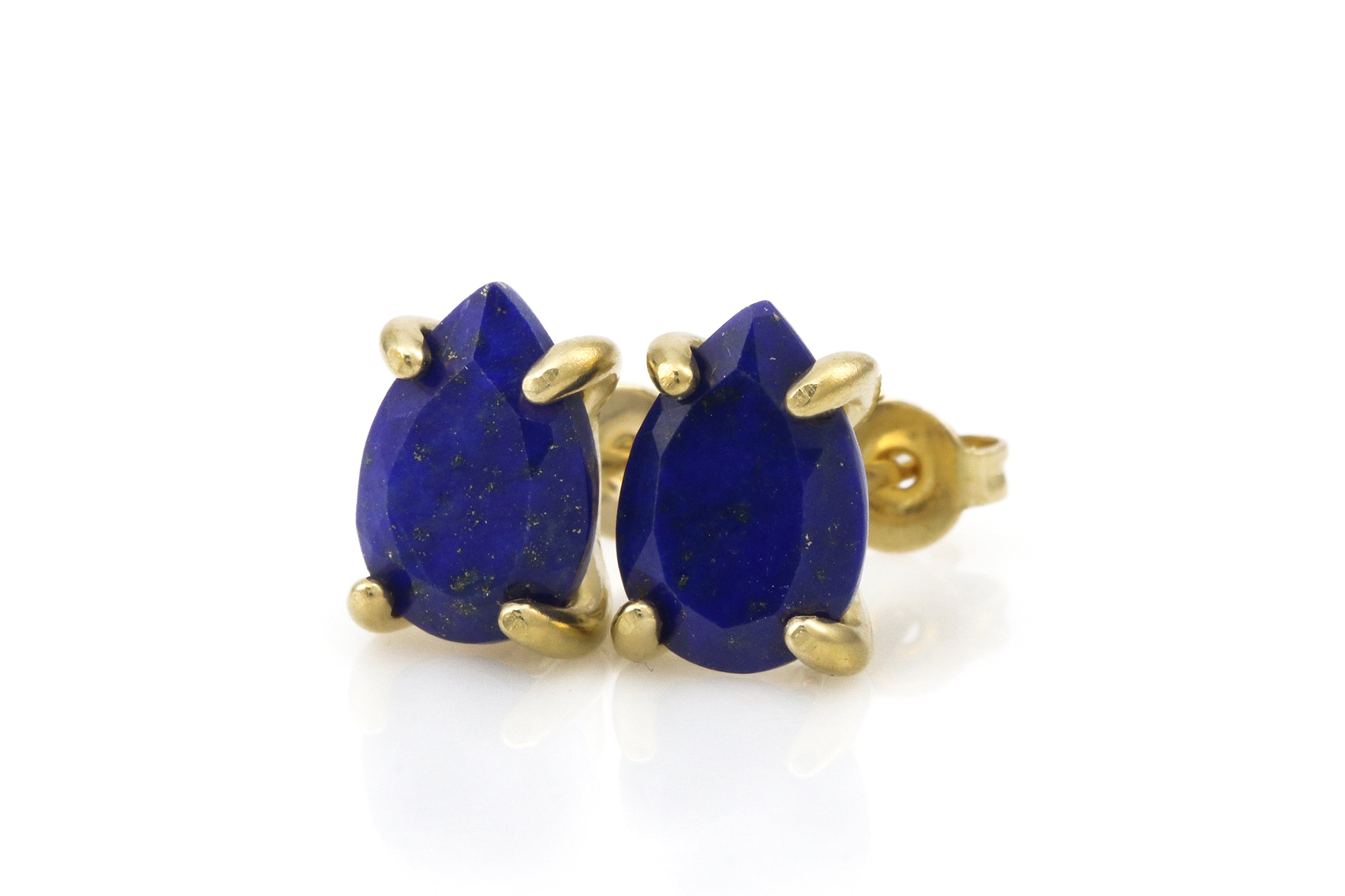 Dainty Lapis Lazuli Earrings in Gold Earrings Anemone Unique