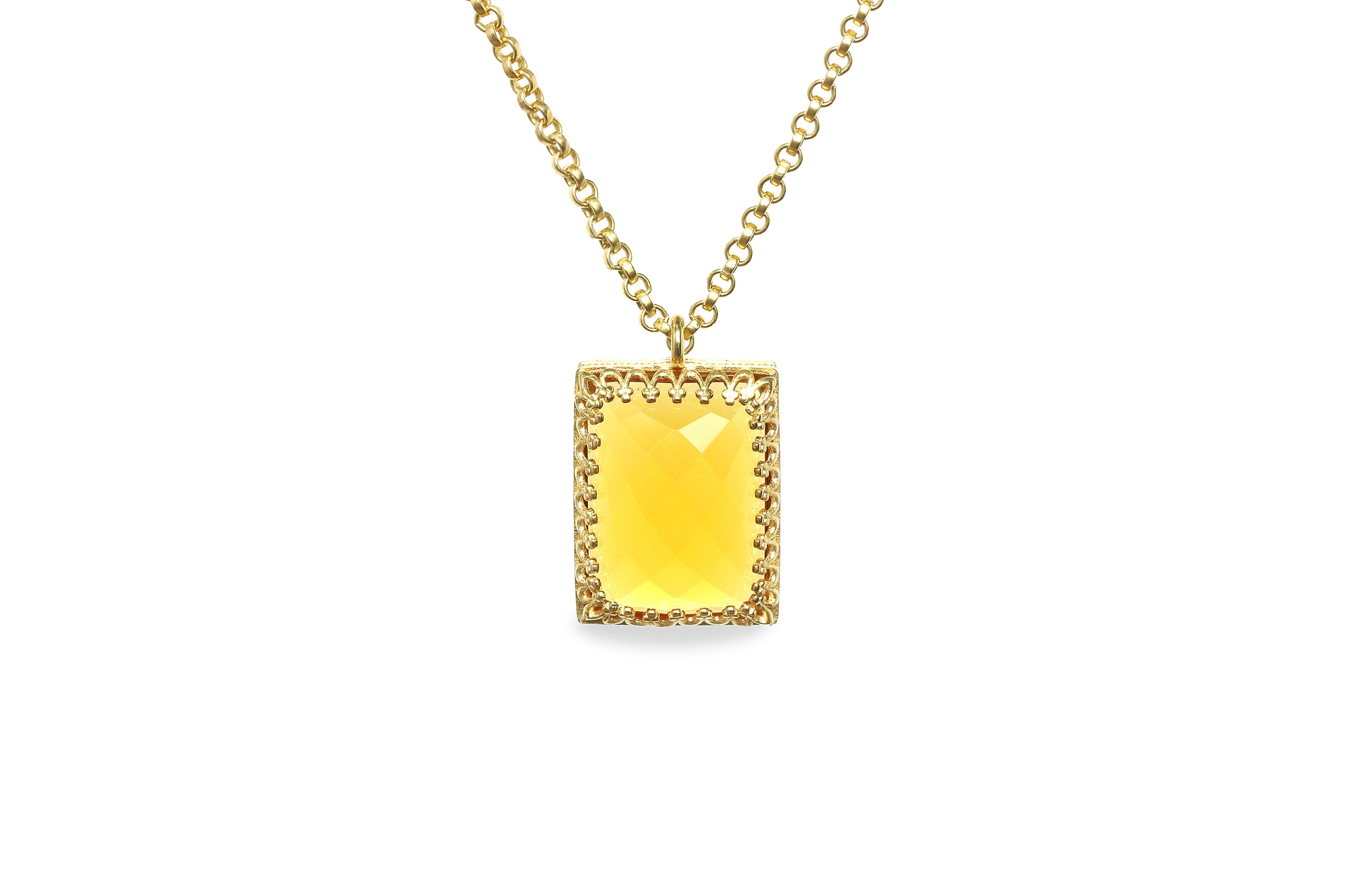 Gleaming Citrine Necklace in 14k Gold Filled necklaces Anemone Jewelry