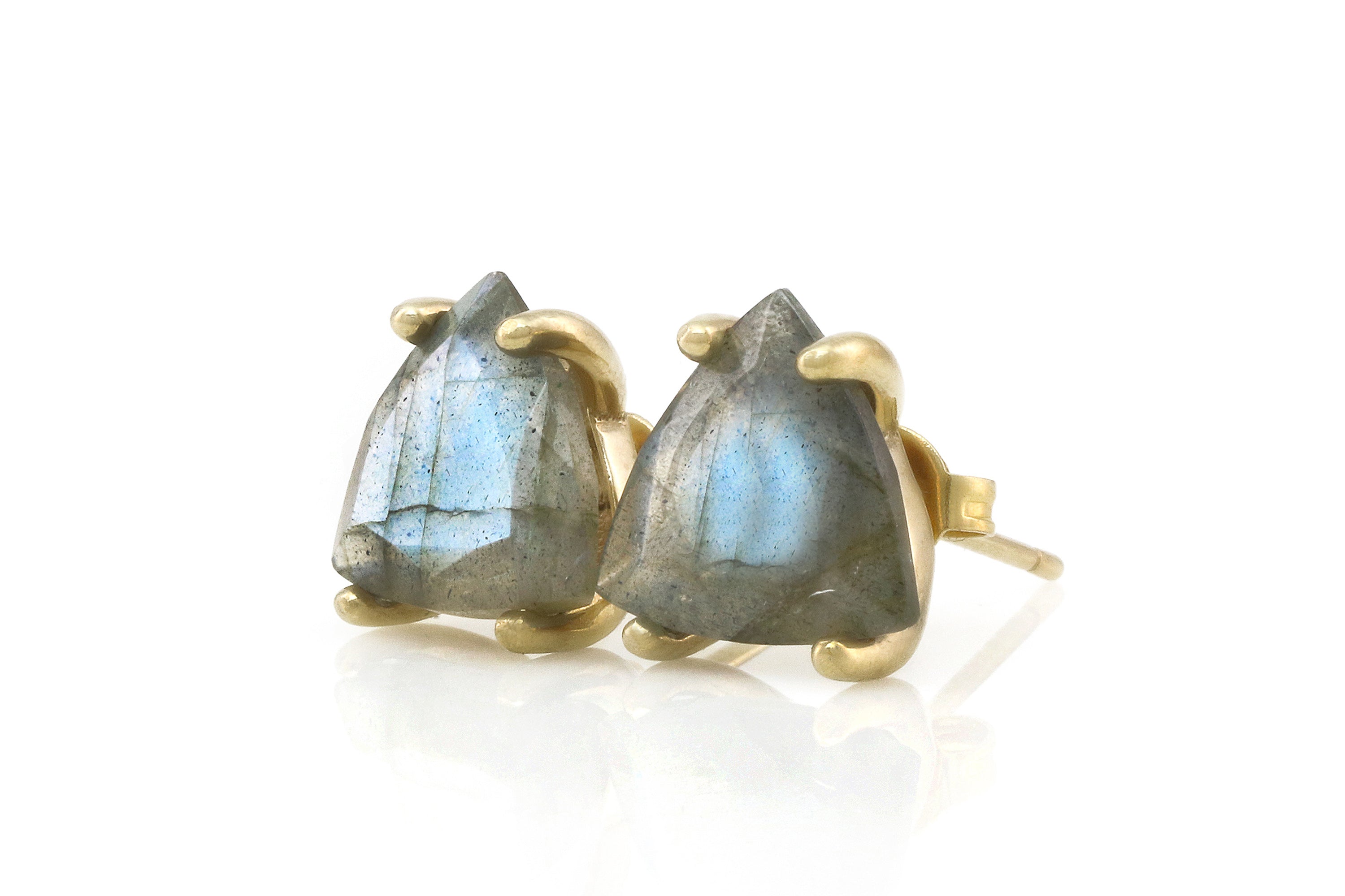 Trillion Labradorite Jewelry Gold Earrings Earrings Anemone Unique