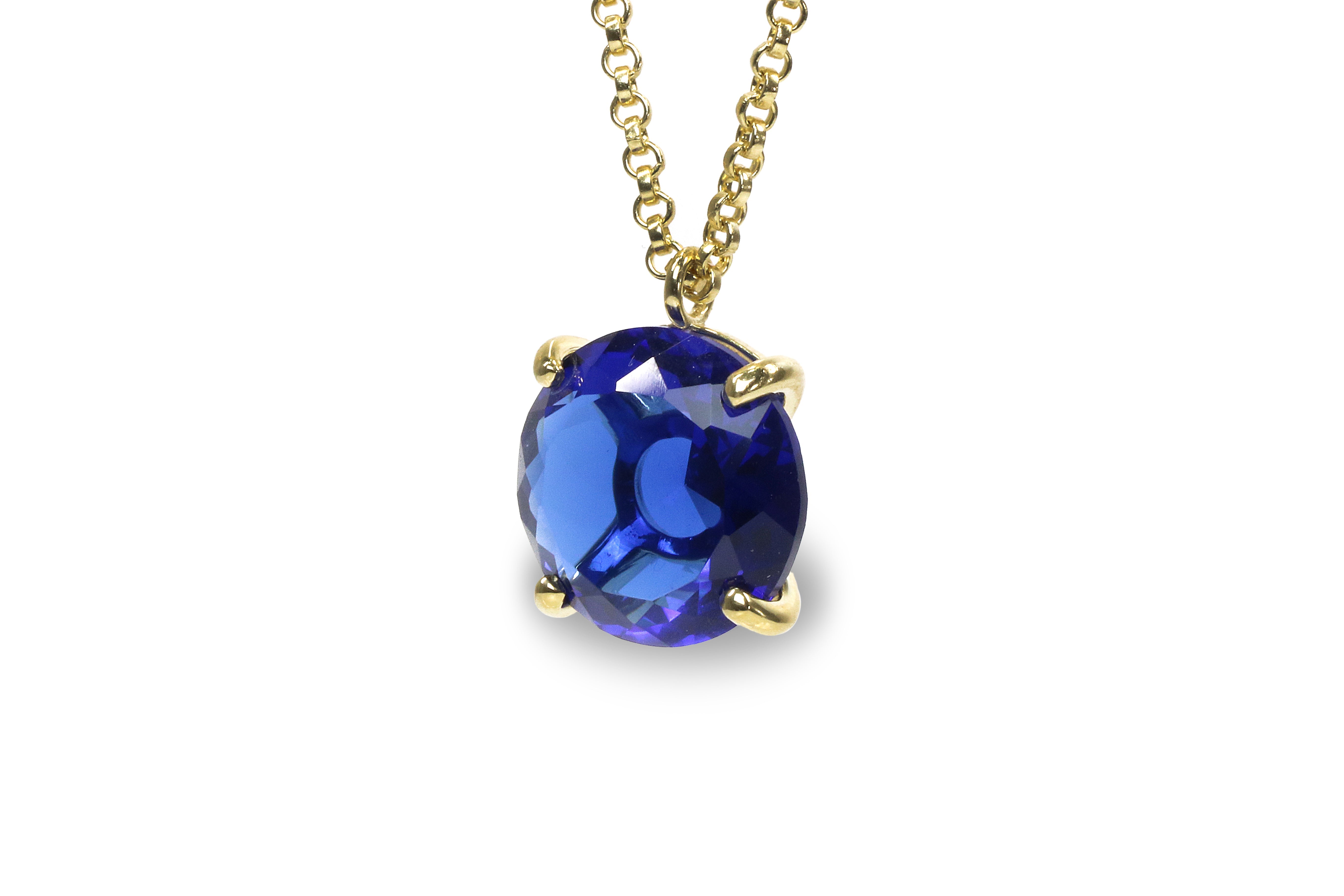 Radiant Gold Sapphire Necklace necklaces Anemone Jewelry