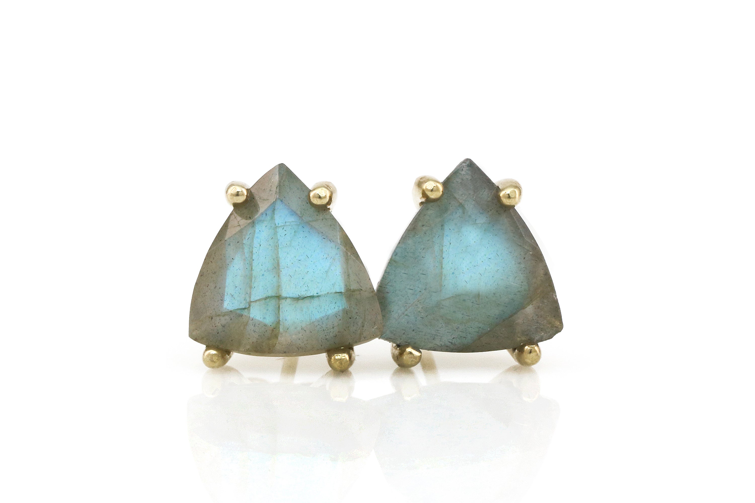 Trillion Labradorite Jewelry Gold Earrings Earrings Anemone Unique