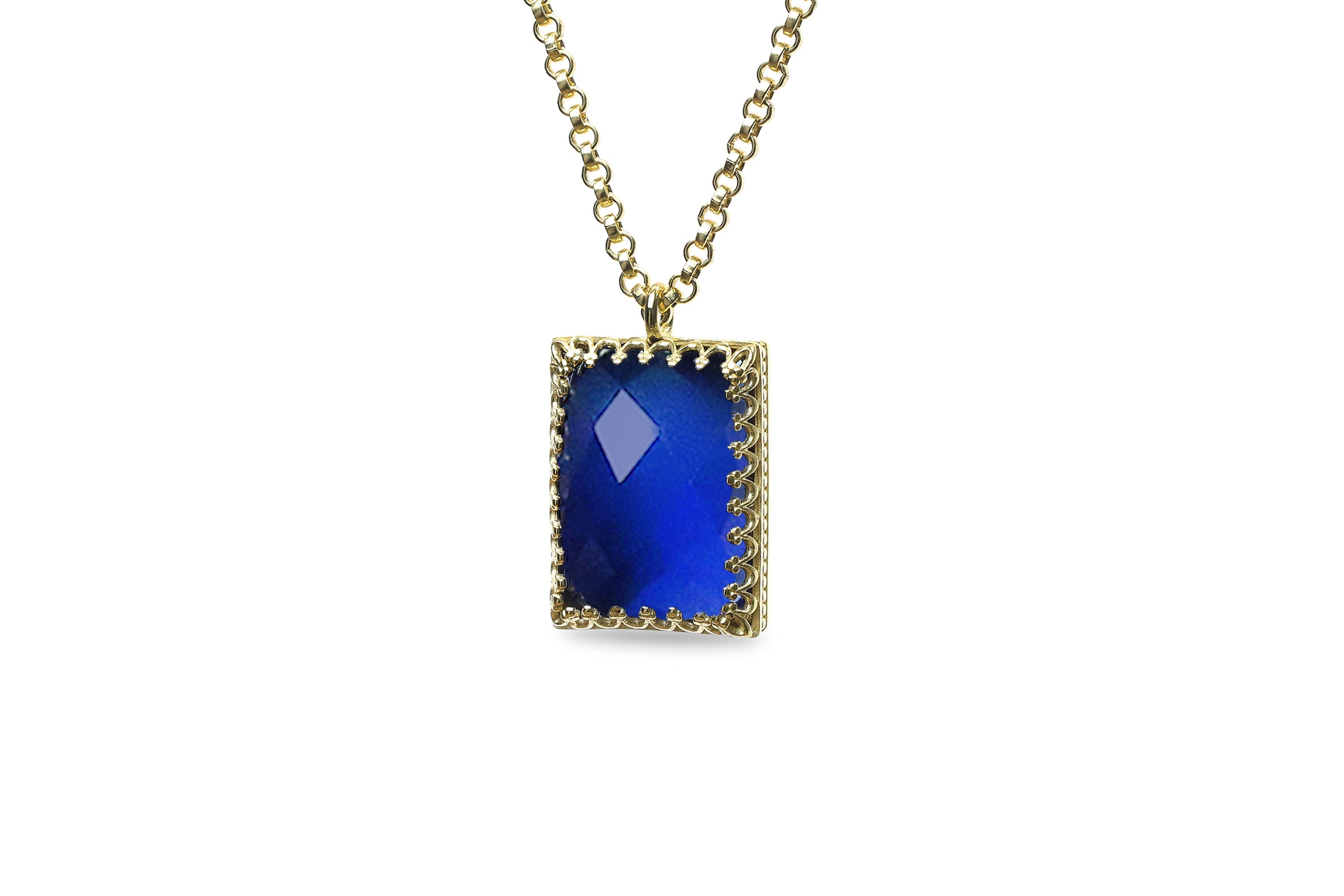Exquisite Customizable Sapphire Gold Necklace necklaces Anemone Jewelry