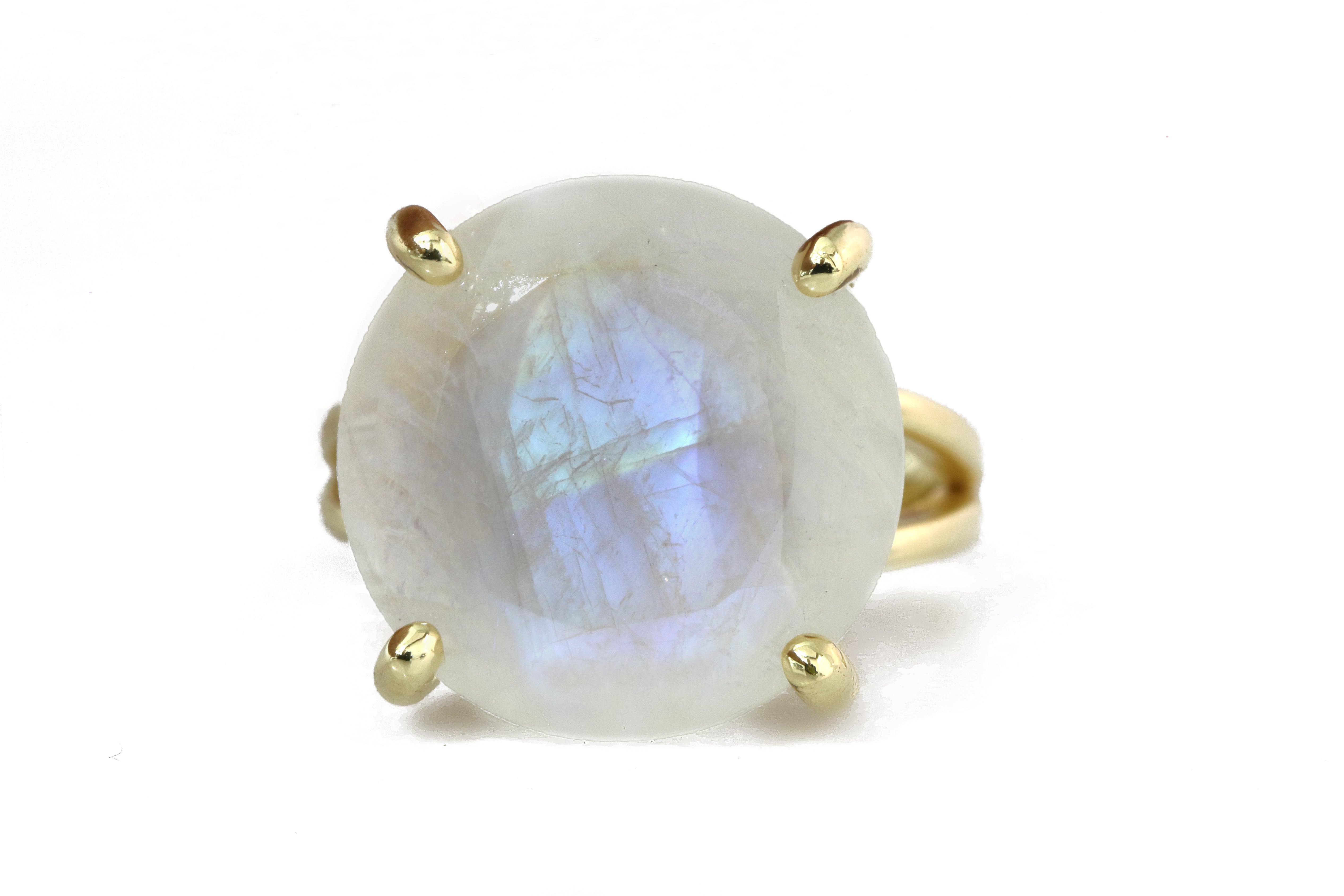 14K Gold Moonstone Ring Rings Anemone Jewelry