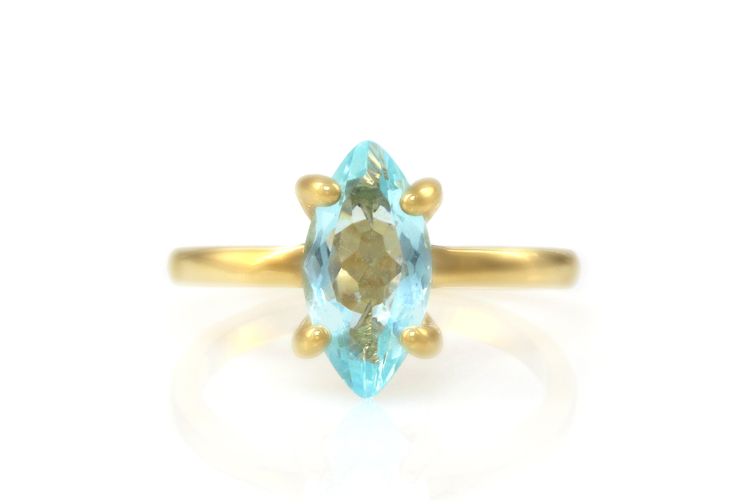 Stunning Topaz Ring in Gold Rings Anemone Unique